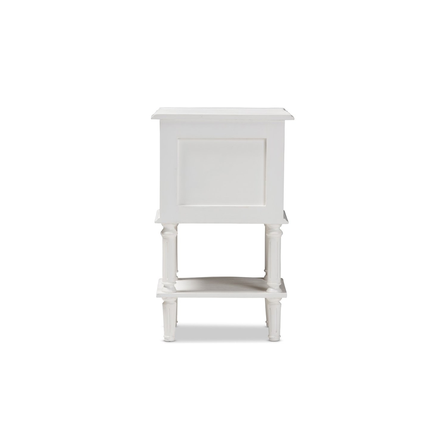 Baxton Studio Audrey 2 Drawer Nightstand in White