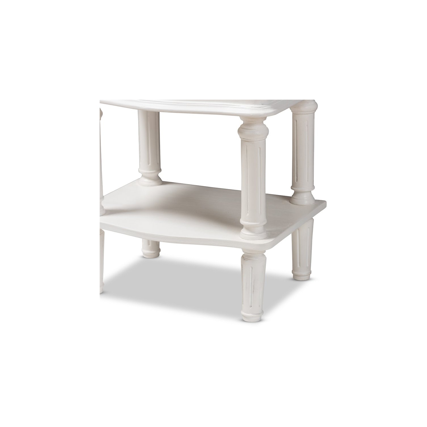 Baxton Studio Audrey 2 Drawer Nightstand in White