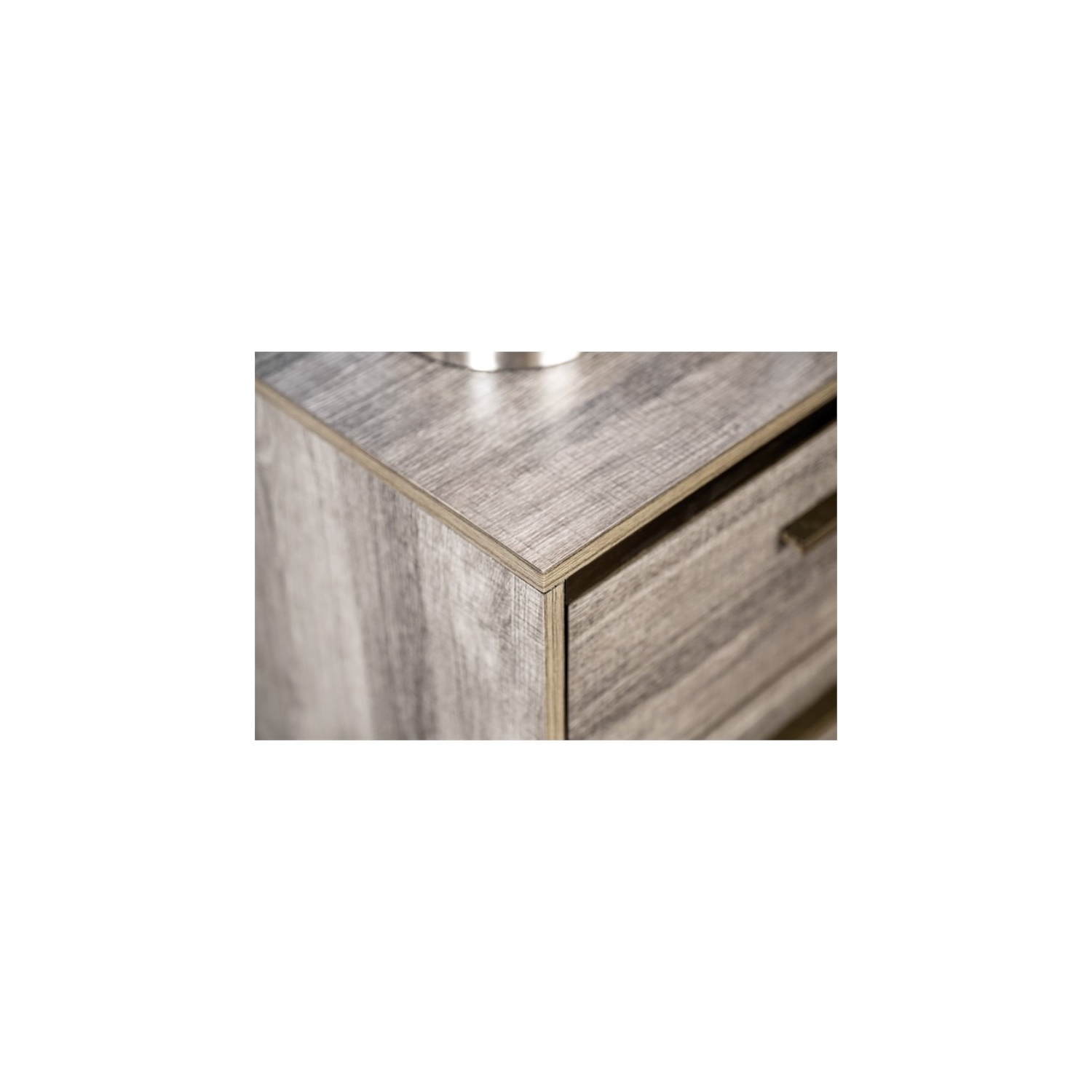 Bowery Hill 2-Drawer Contemporary Wood Nightstand in Antique Gray