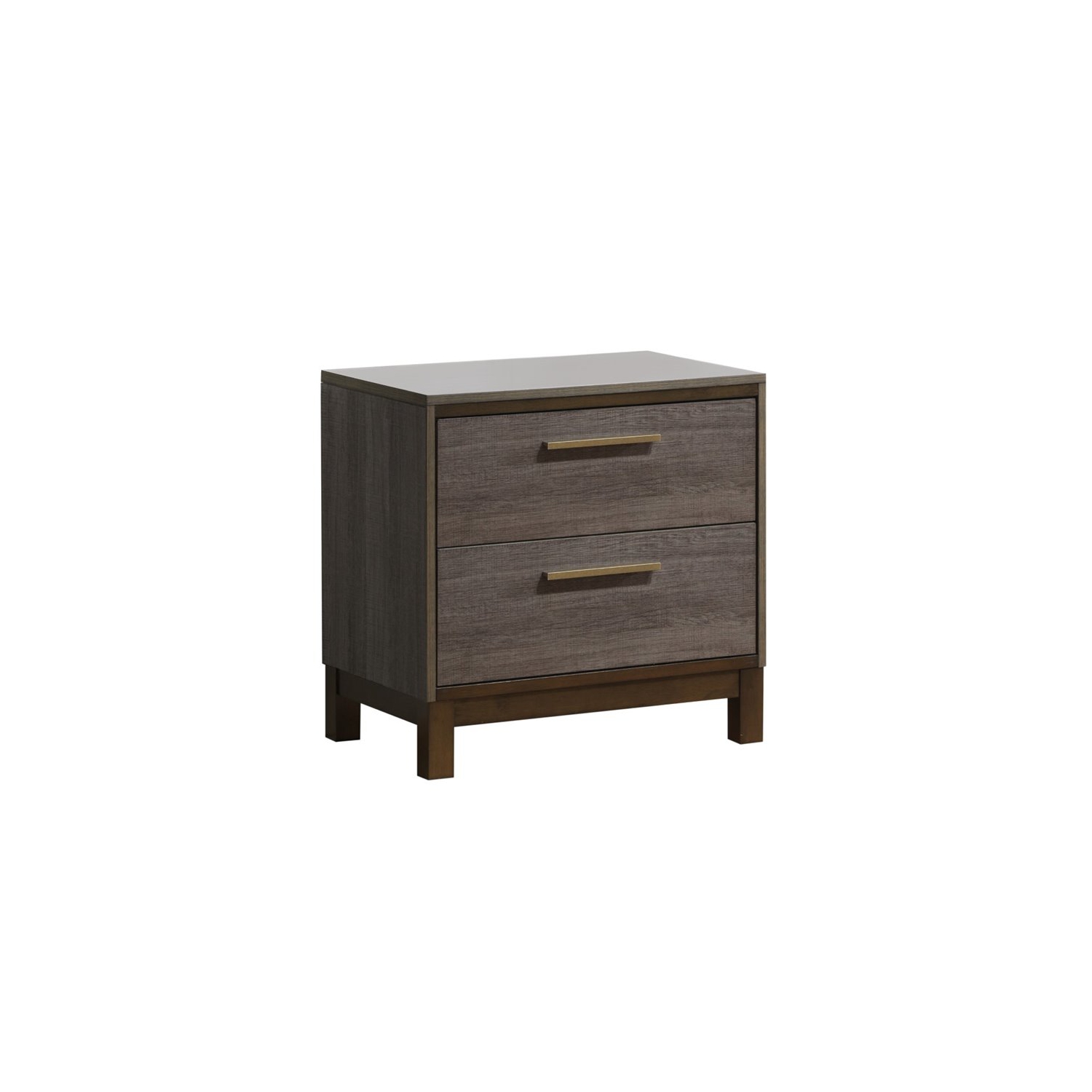 Furniture of America Charlsie Solid Wood 2-Drawer Nightstand in Antique Gray