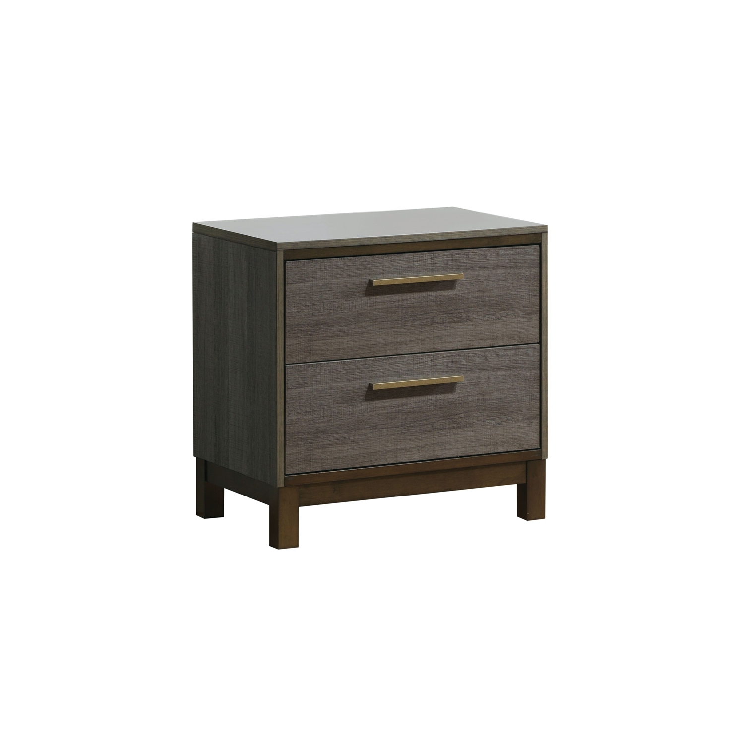 Furniture of America Charlsie Solid Wood 2-Drawer Nightstand in Antique Gray