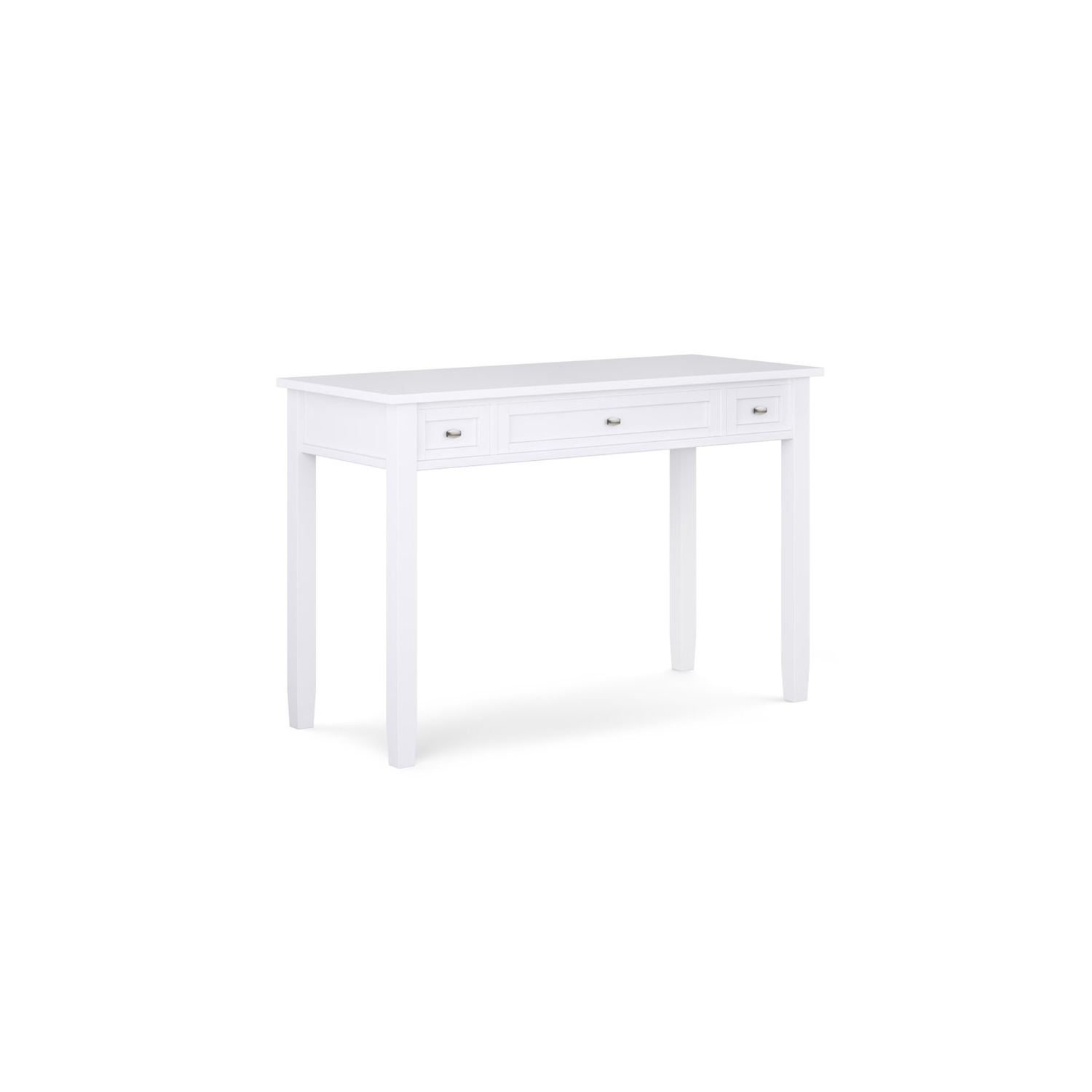 Simpli Home Warm Shaker Wood Transitional 48" Writing Office Desk in White