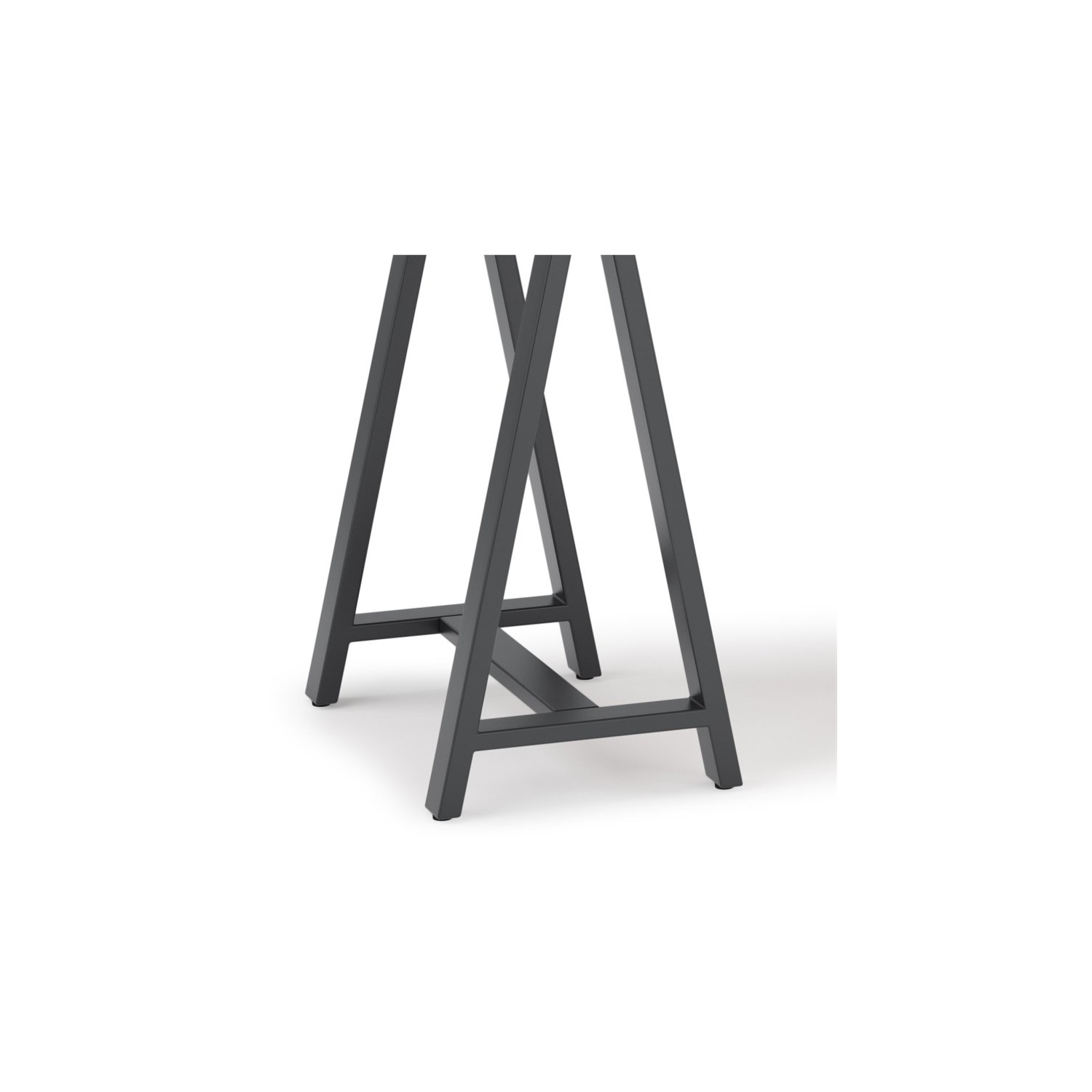 Sawhorse Industrial 50 inch Wide Solid Walnut Veneer and Metal Small Desk