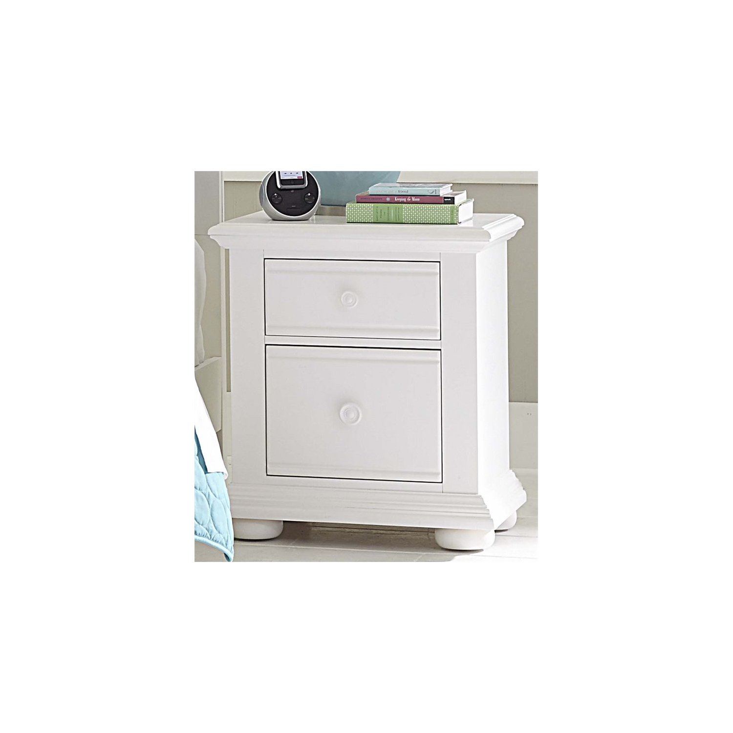 Summer House White 2 Drawer Night Stand