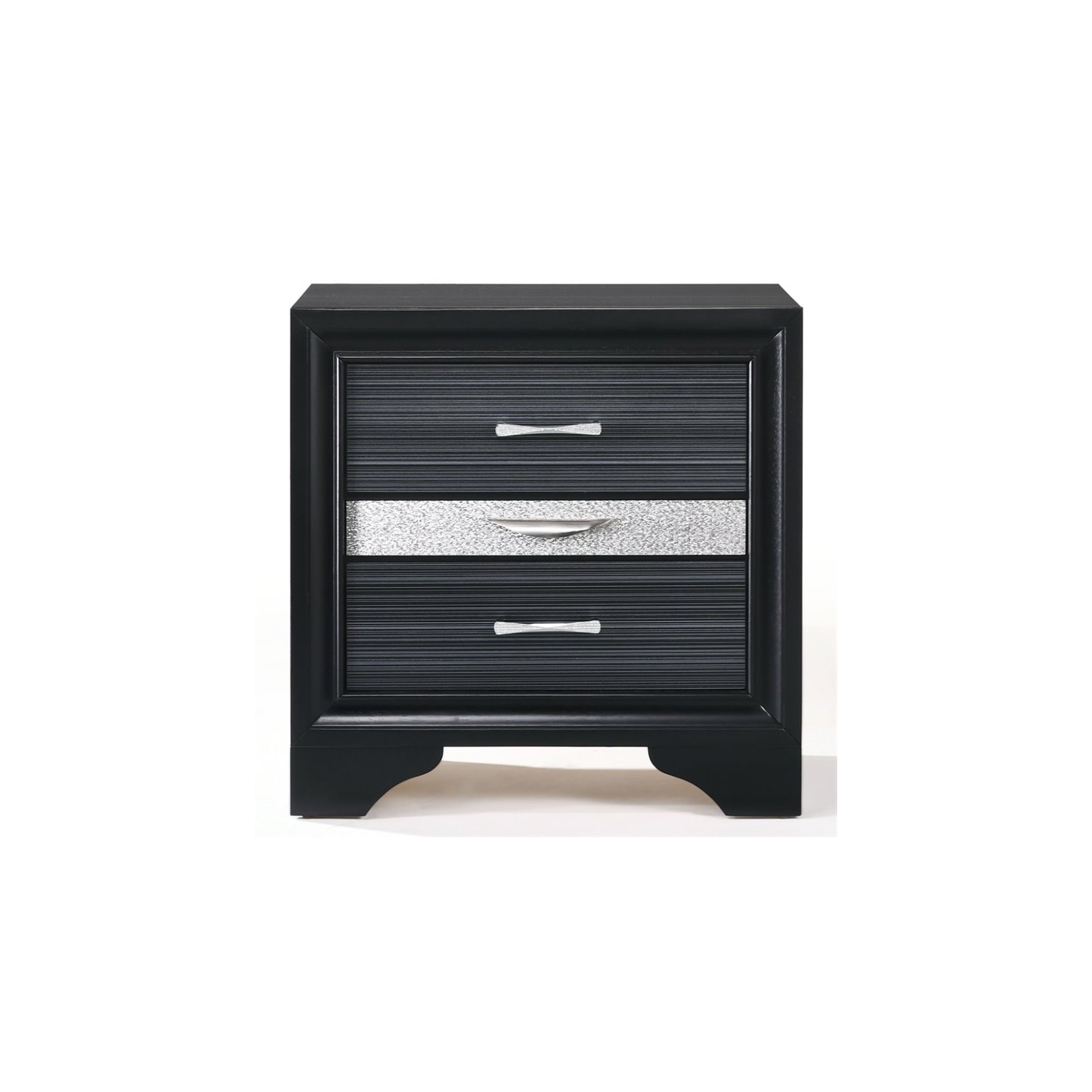 ACME Naima Square 3 Drawers Nightstand in Black