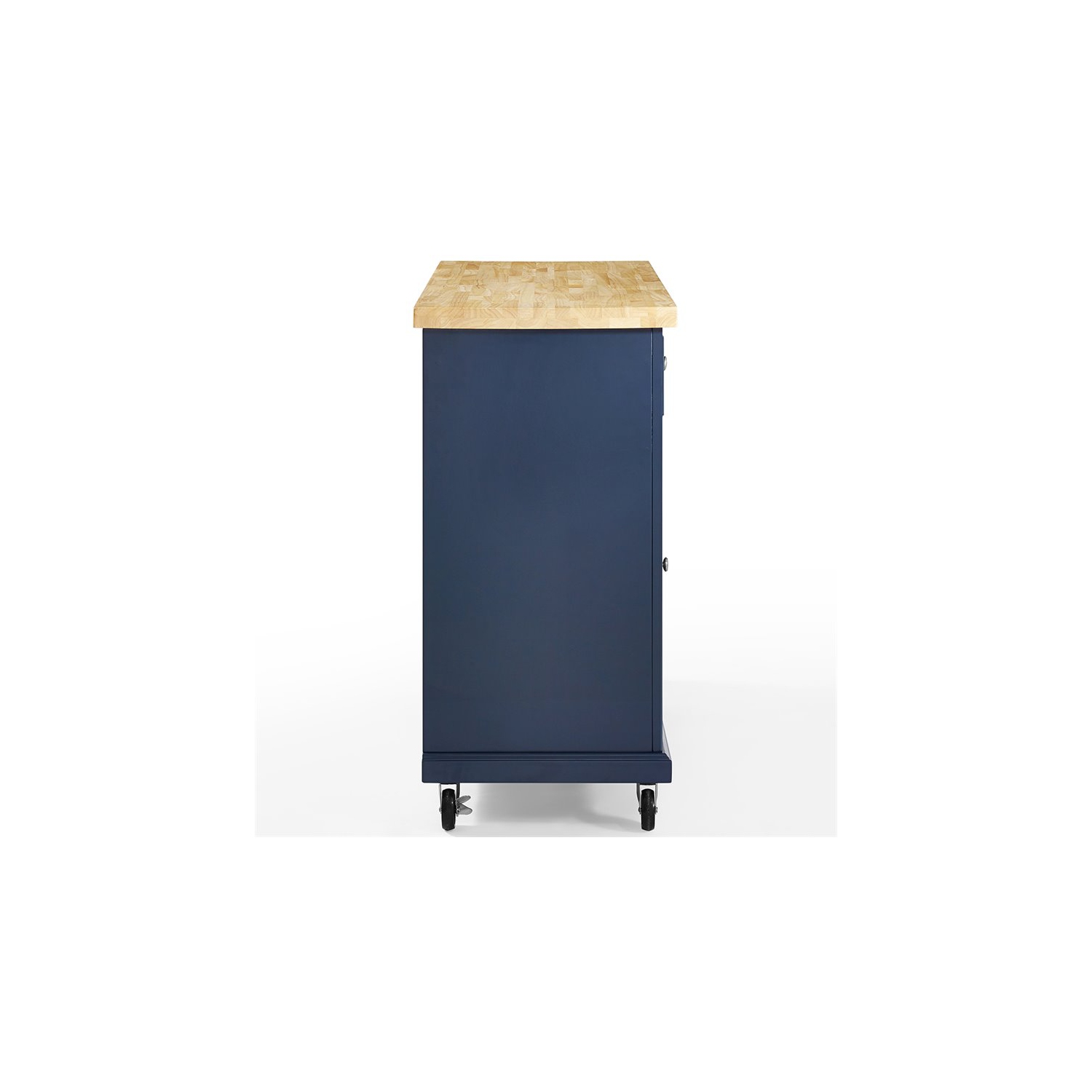 Crosley Madison Wood Top Kitchen Cart in Navy