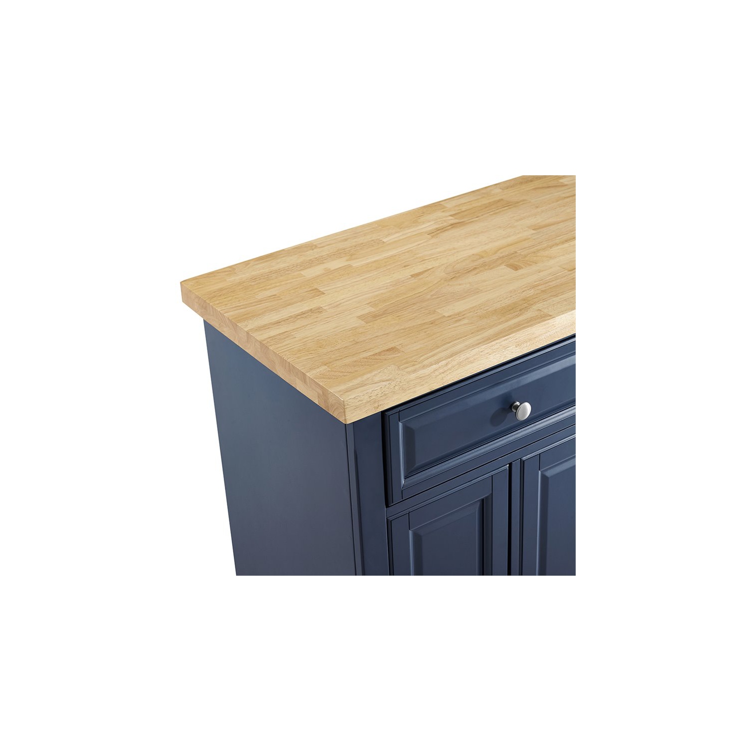 Crosley Madison Wood Top Kitchen Cart in Navy
