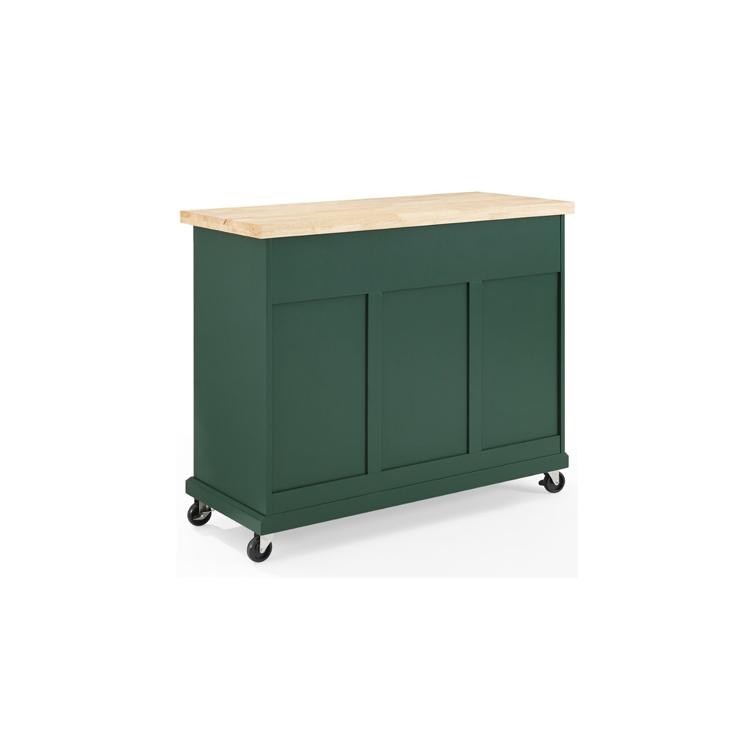 Crosley Furniture Madison Wood Top Kitchen Island Cart in Emerald
