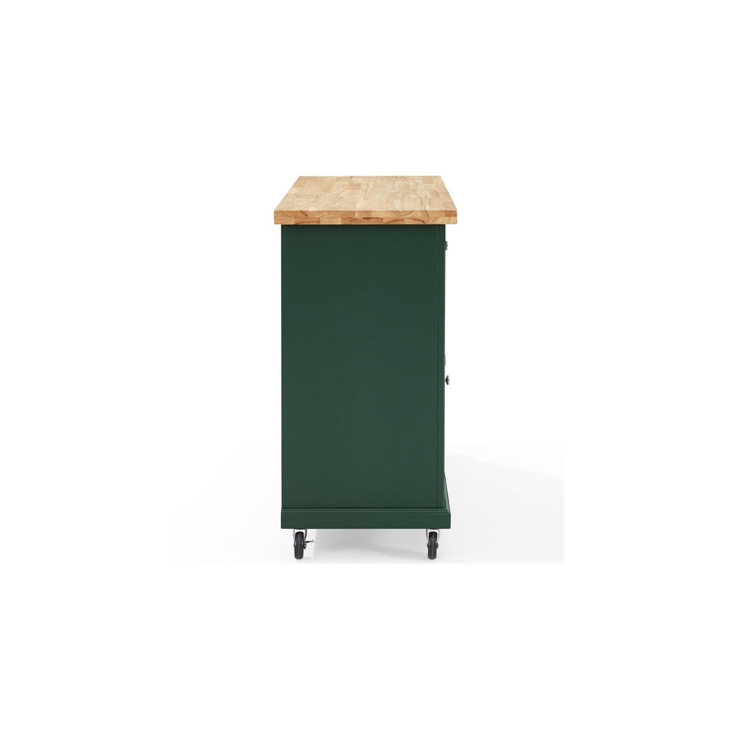 Crosley Furniture Madison Wood Top Kitchen Island Cart in Emerald