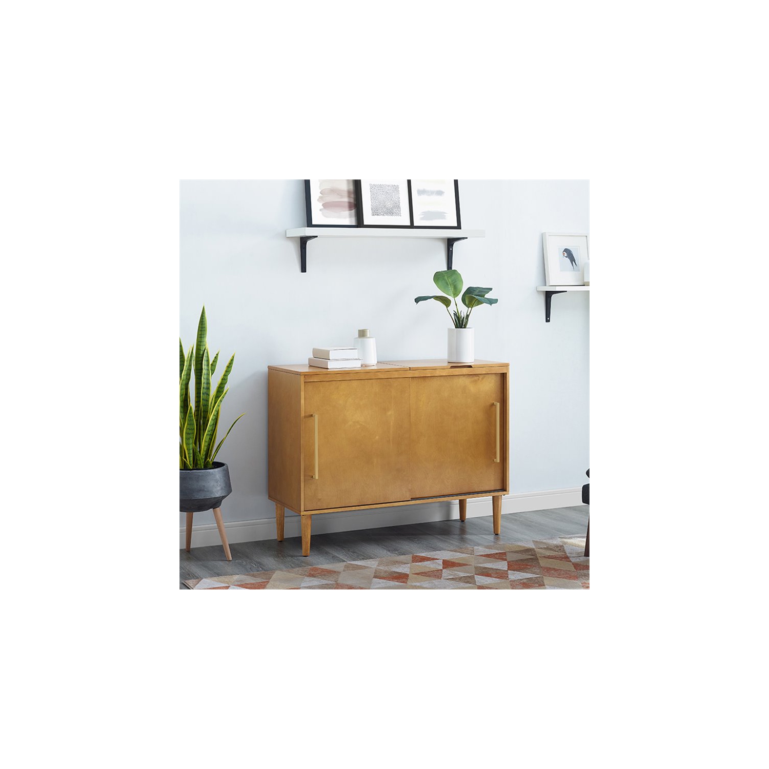 Table console multimédia Everett de Crosley - Noisette