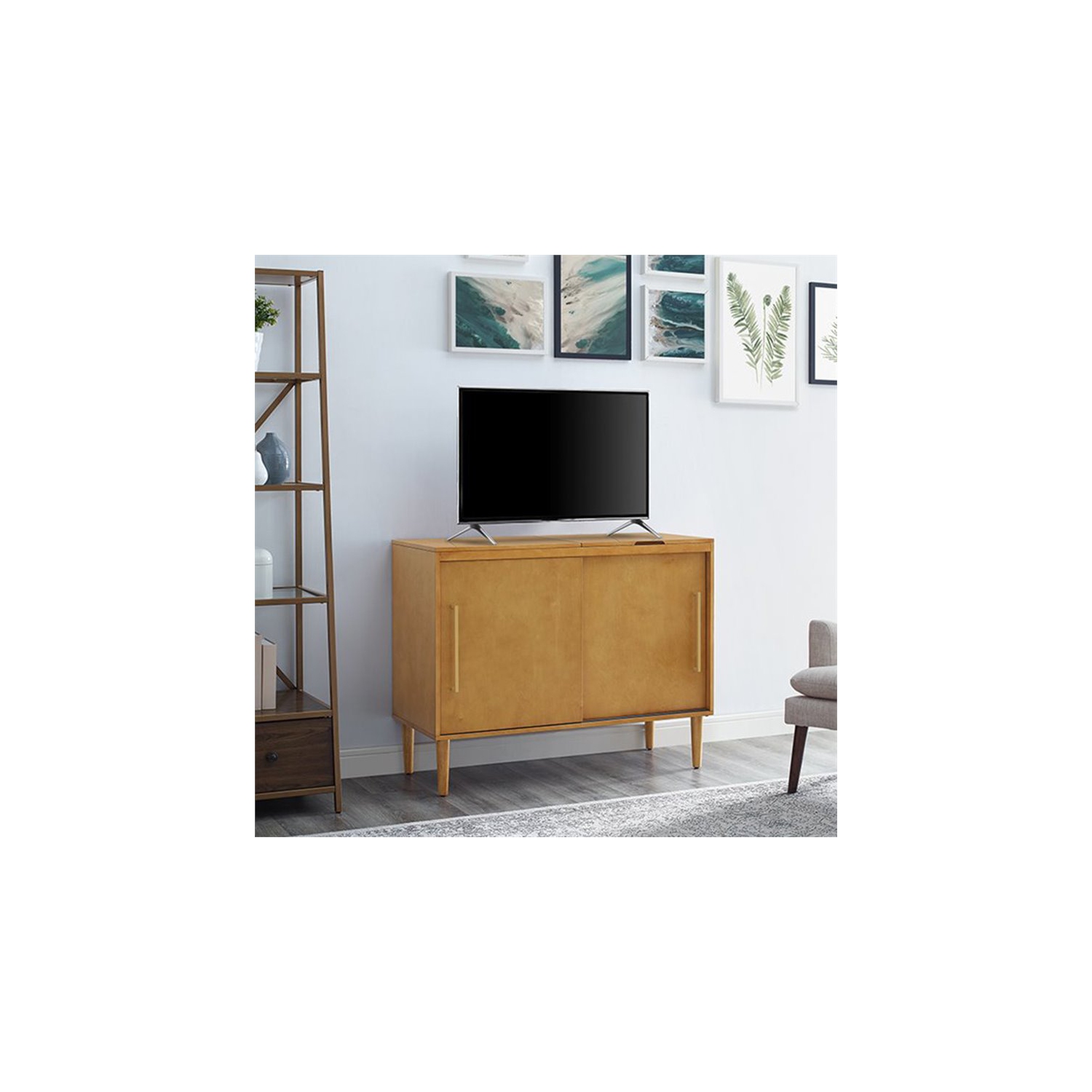 Table console multimédia Everett de Crosley - Noisette