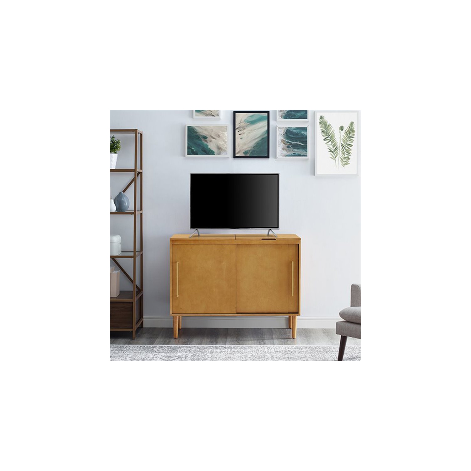 Table console multimédia Everett de Crosley - Noisette