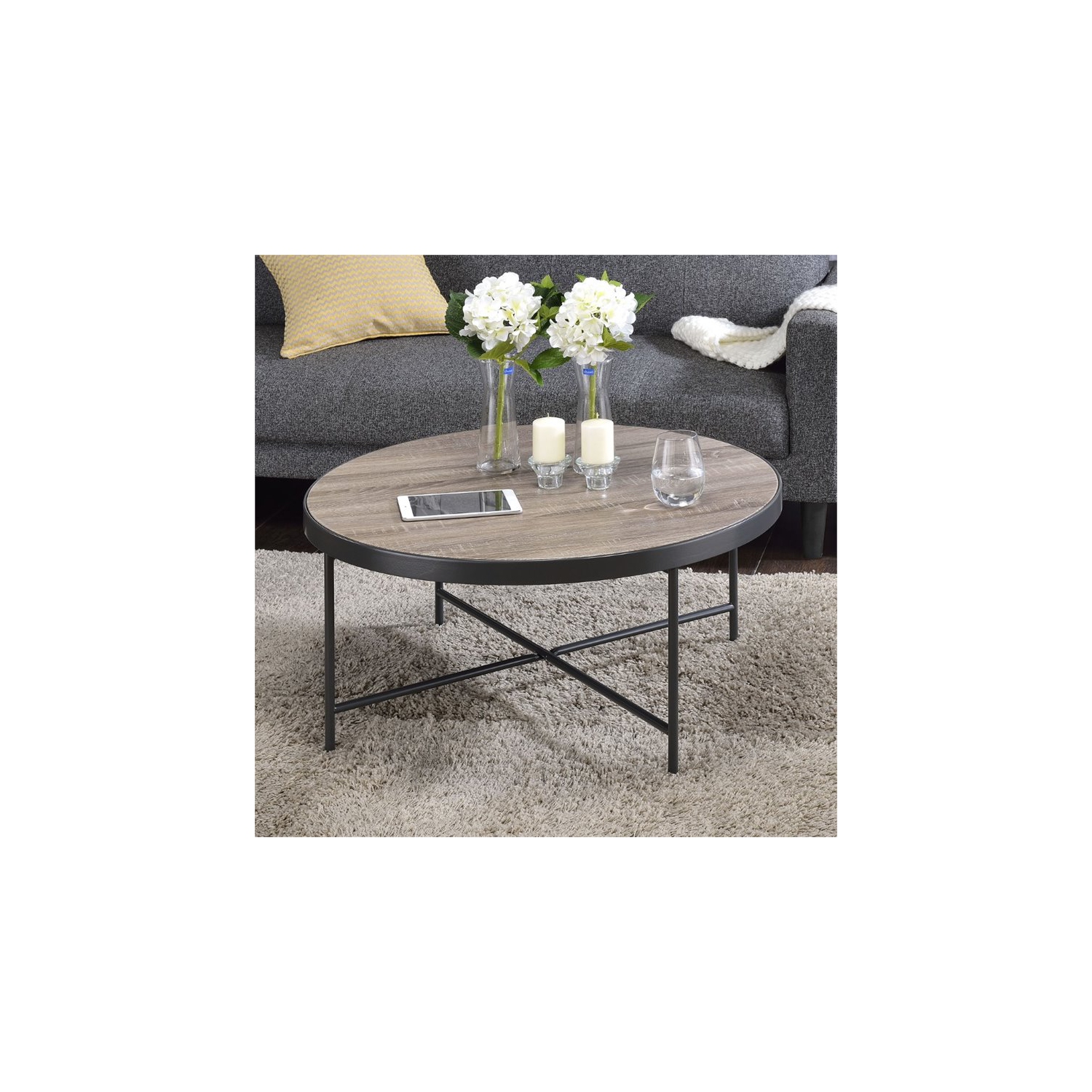 ACME Bage – Table basse en chêne gris vieilli