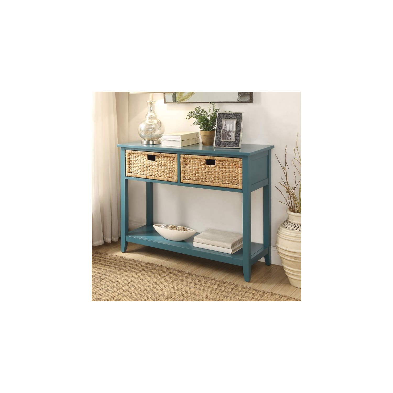 ACME Flavius Console Table in Teal