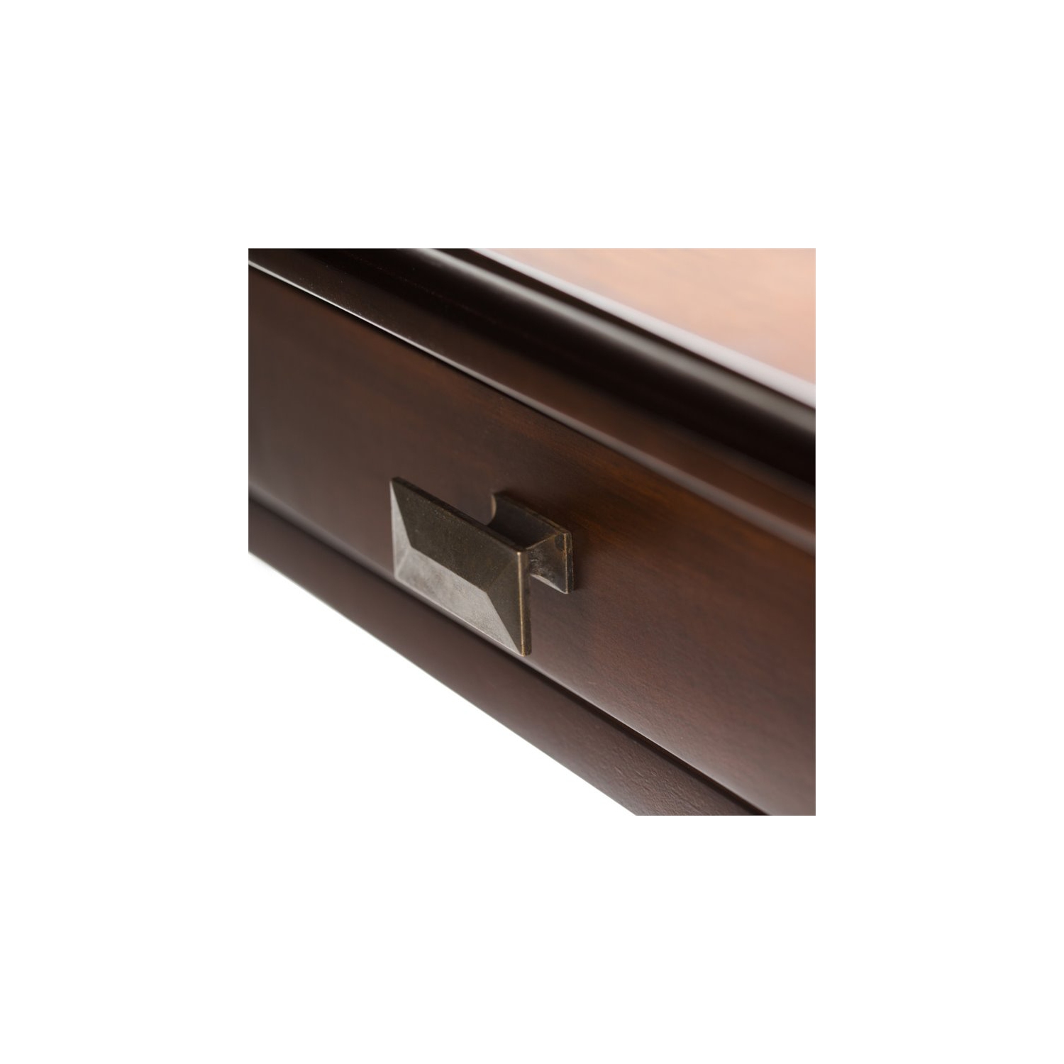 Simpli Home Artisan Wood 46" Rectangle Transitional Coffee Table in Russet Brown