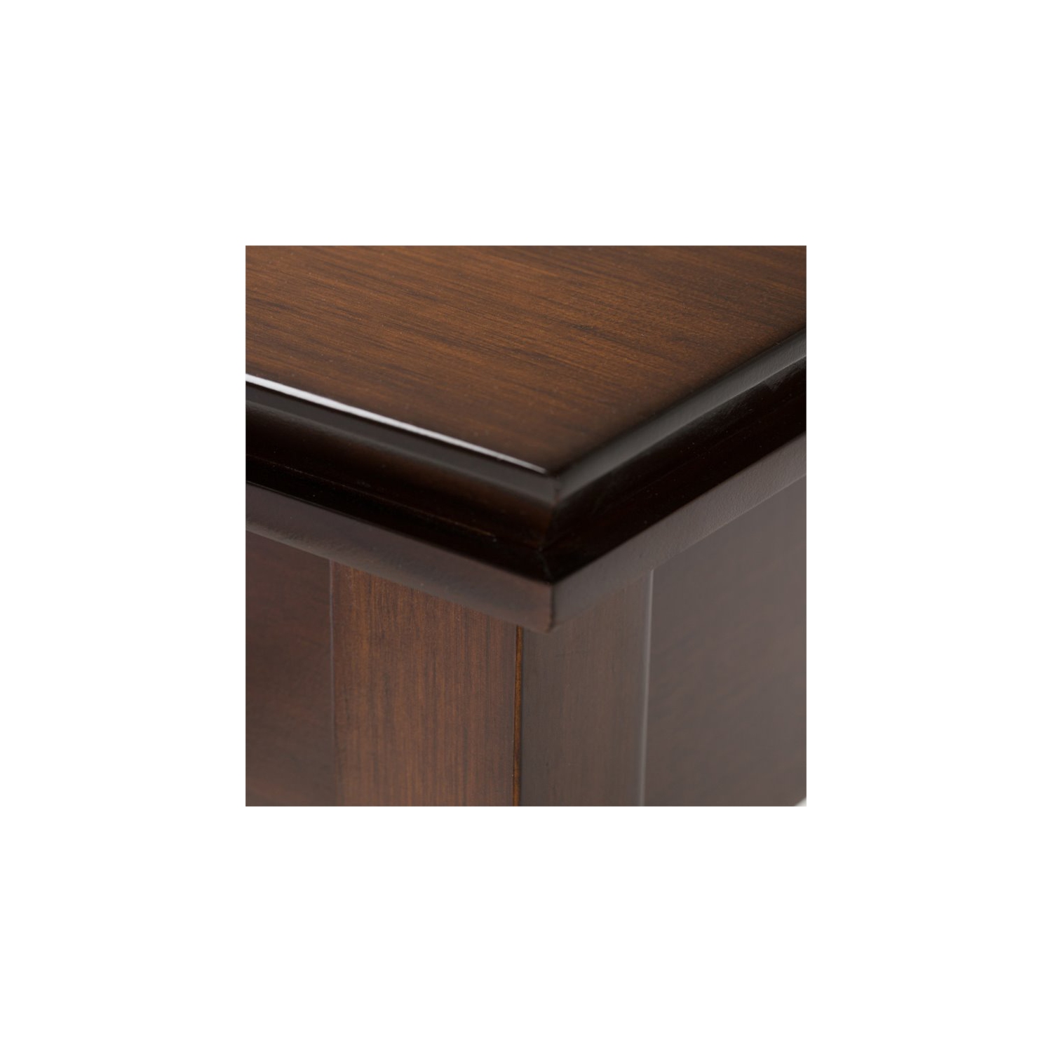 Simpli Home Artisan Wood 46" Rectangle Transitional Coffee Table in Russet Brown