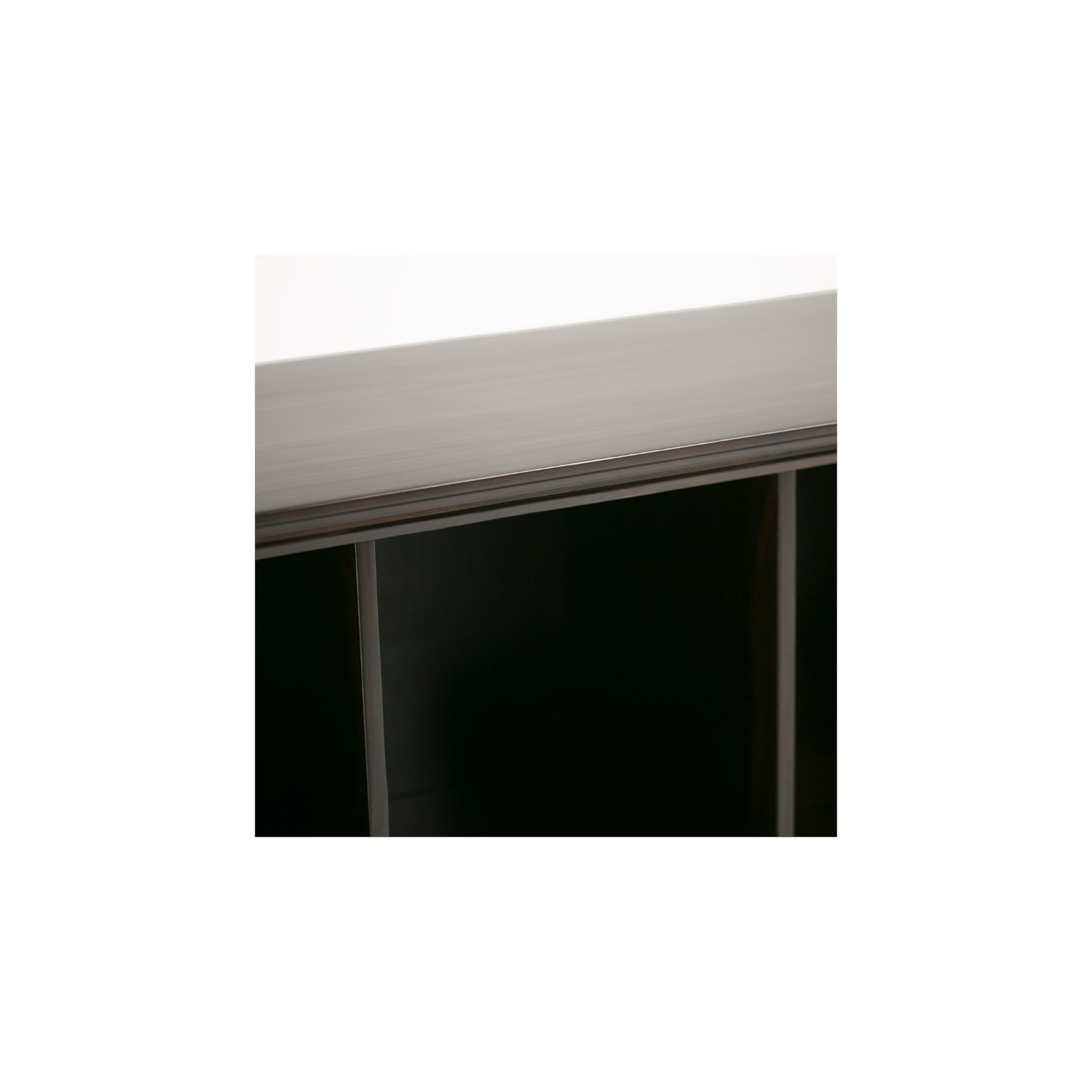 Simpli Home Amherst Solid Wood Console Table with 8 Cube Storage Hickory Brown