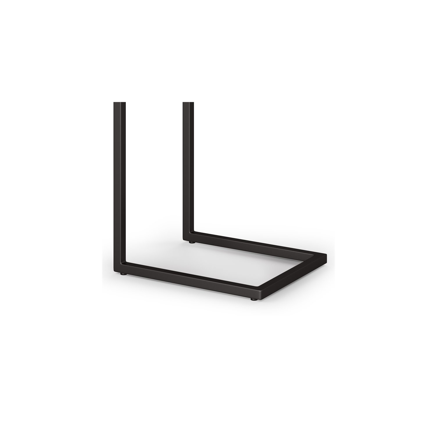 Simpli Home Skyler 20" Metal C Side Table with Wood Top in Dark Cognac Brown