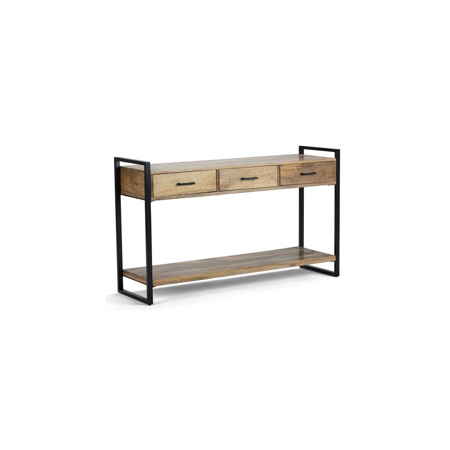 Simpli Home Riverside Console Table in Natural