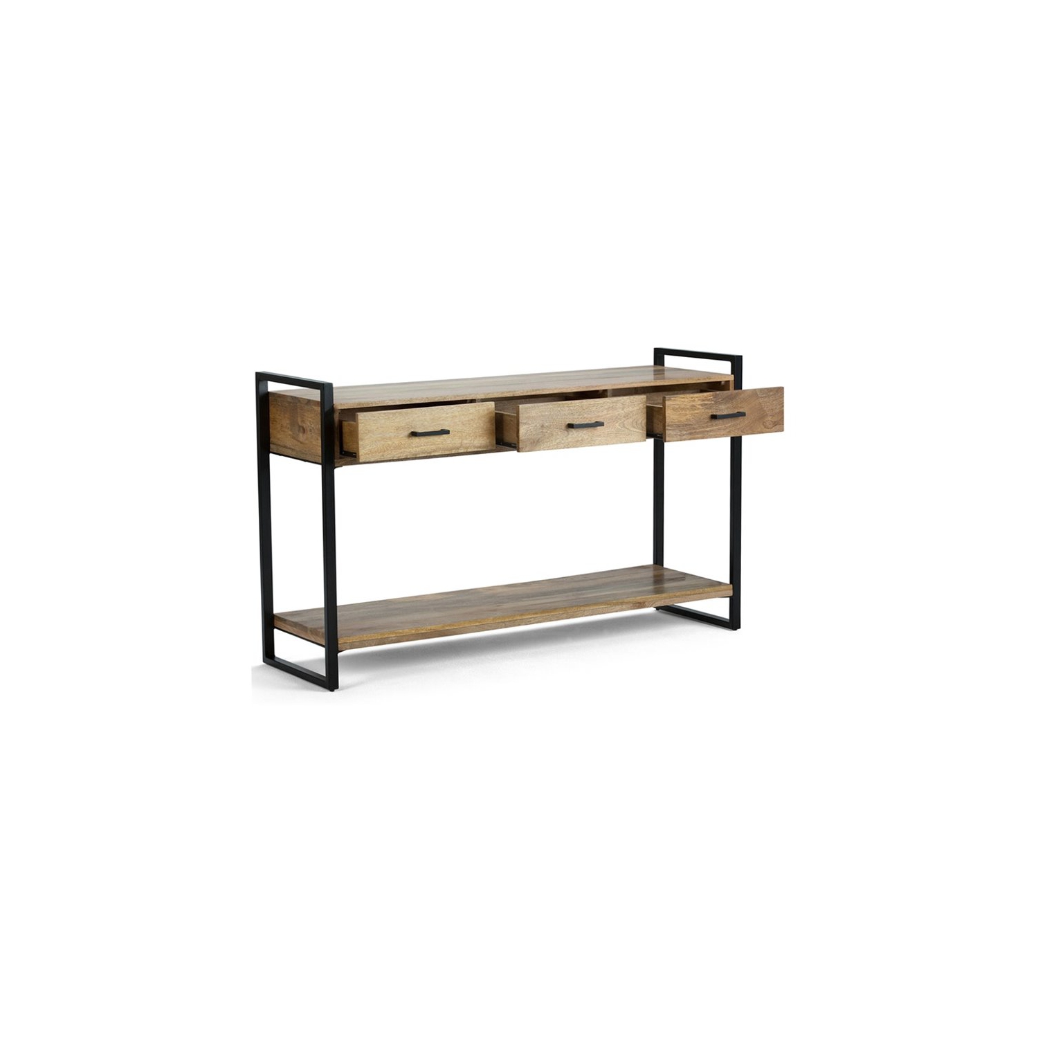 Simpli Home Riverside Console Table in Natural