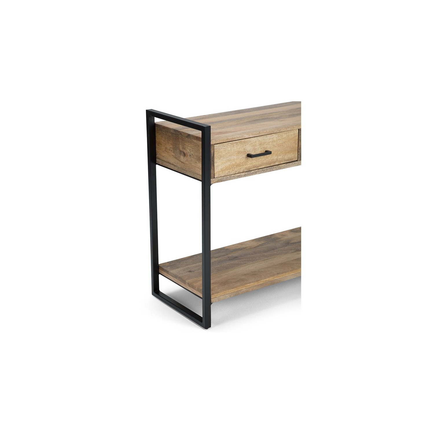 Simpli Home Riverside Console Table in Natural