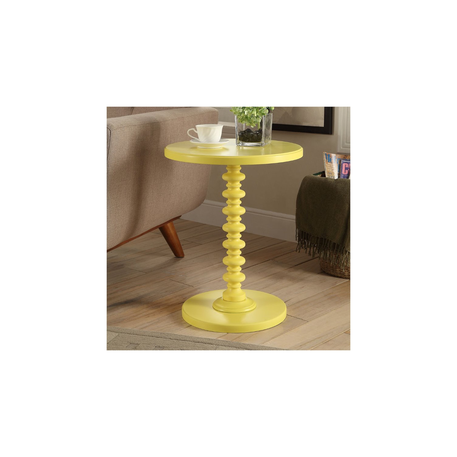 ACME Acton End Table in Yellow