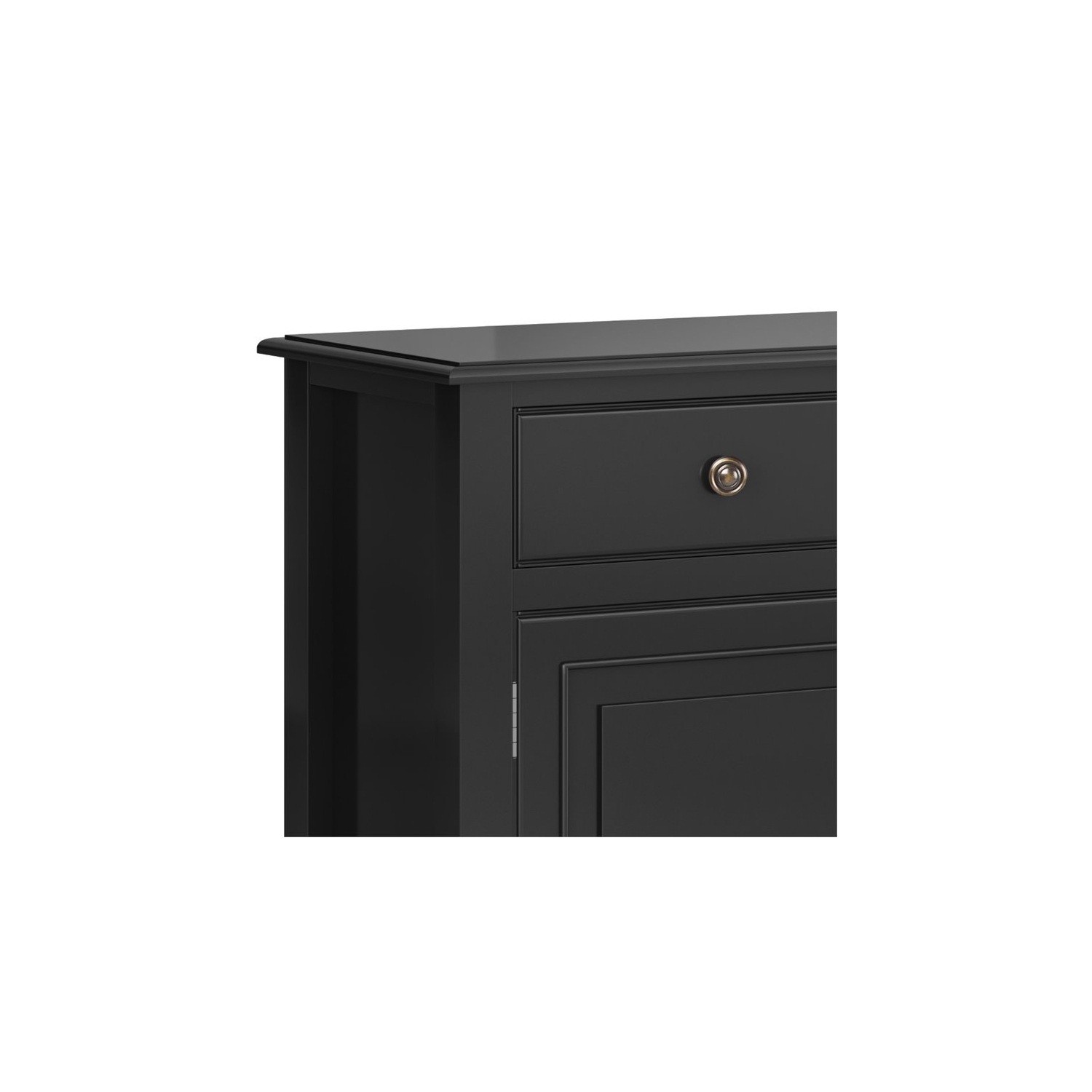 Simpli Home Connaught 2 Door Solid Wood Entryway Console Table in Black