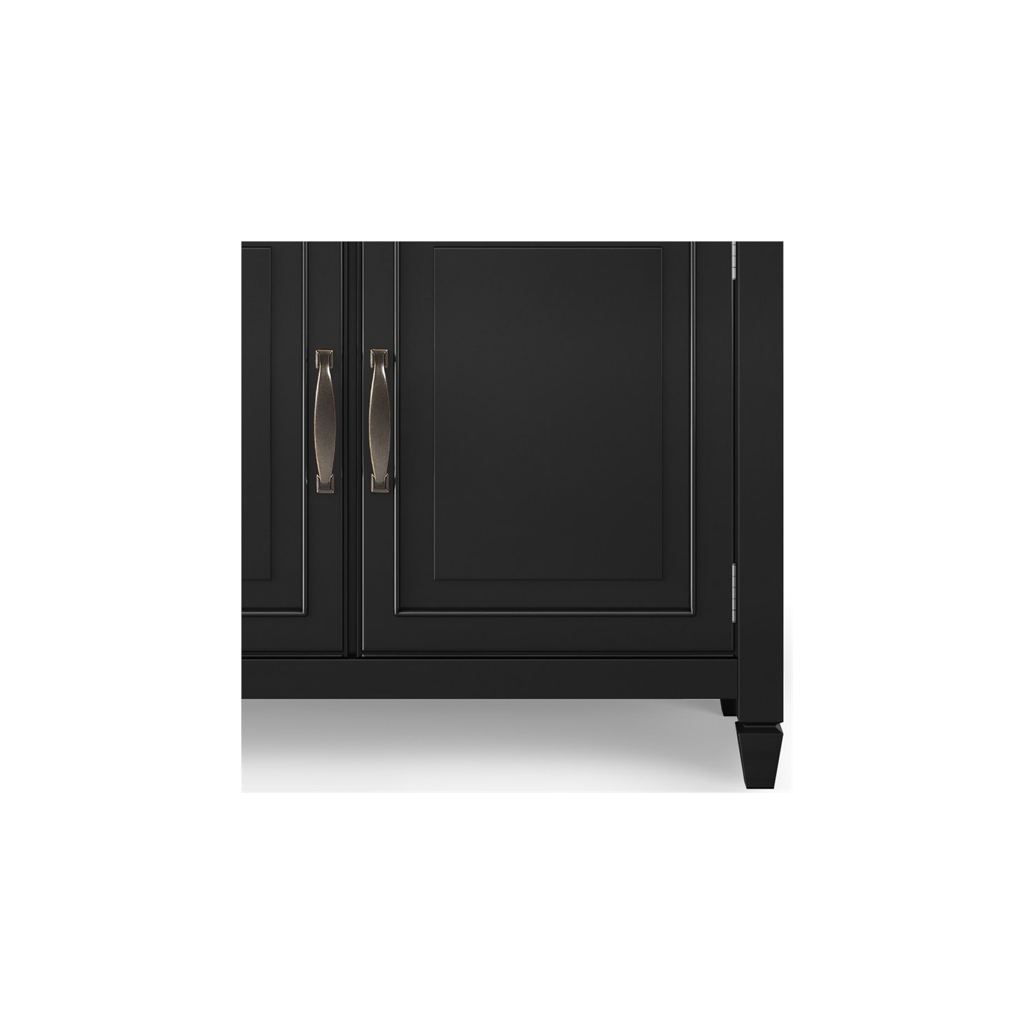 Simpli Home Connaught 2 Door Solid Wood Entryway Console Table in Black