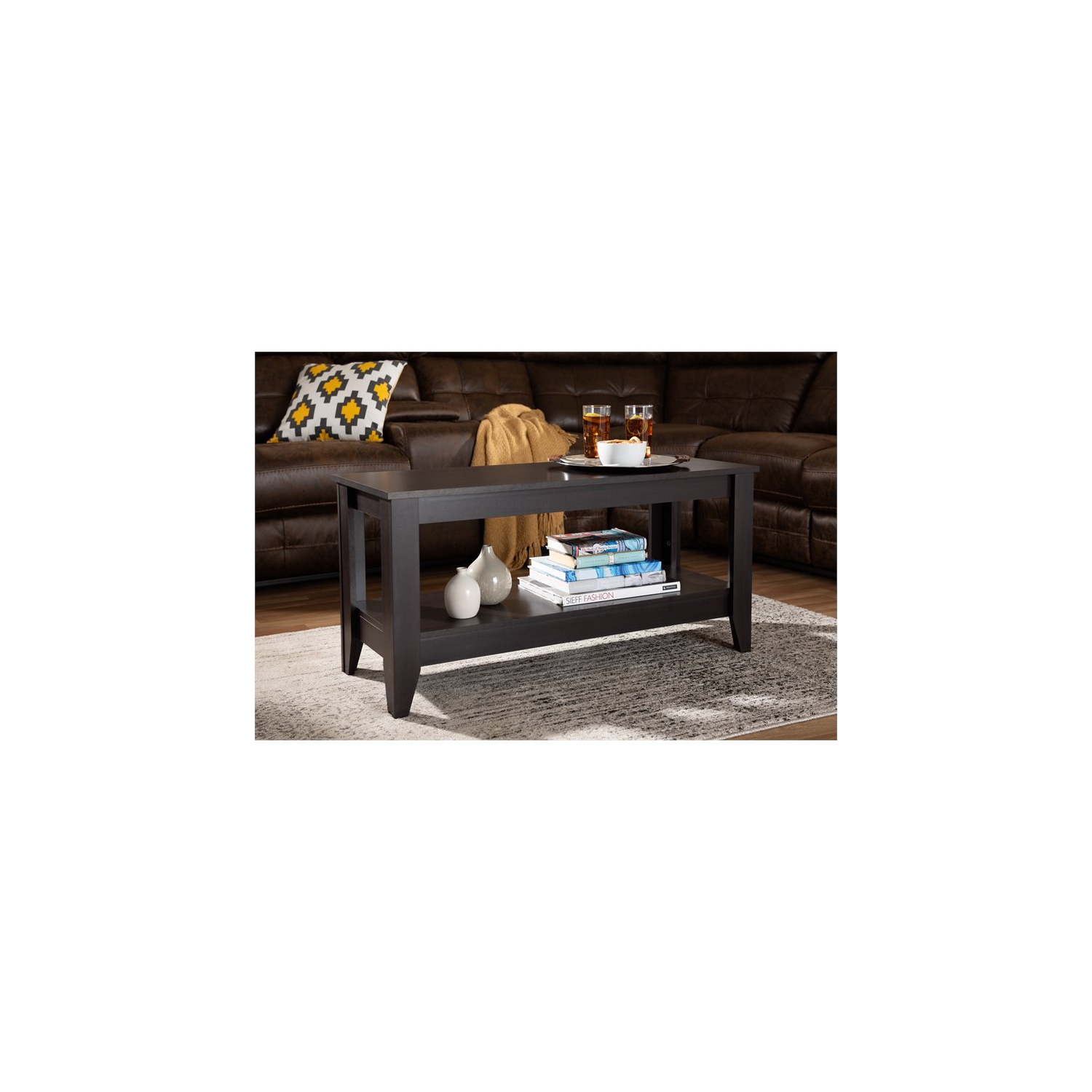 Baxton Studio – Table basse en bois wengé Elada