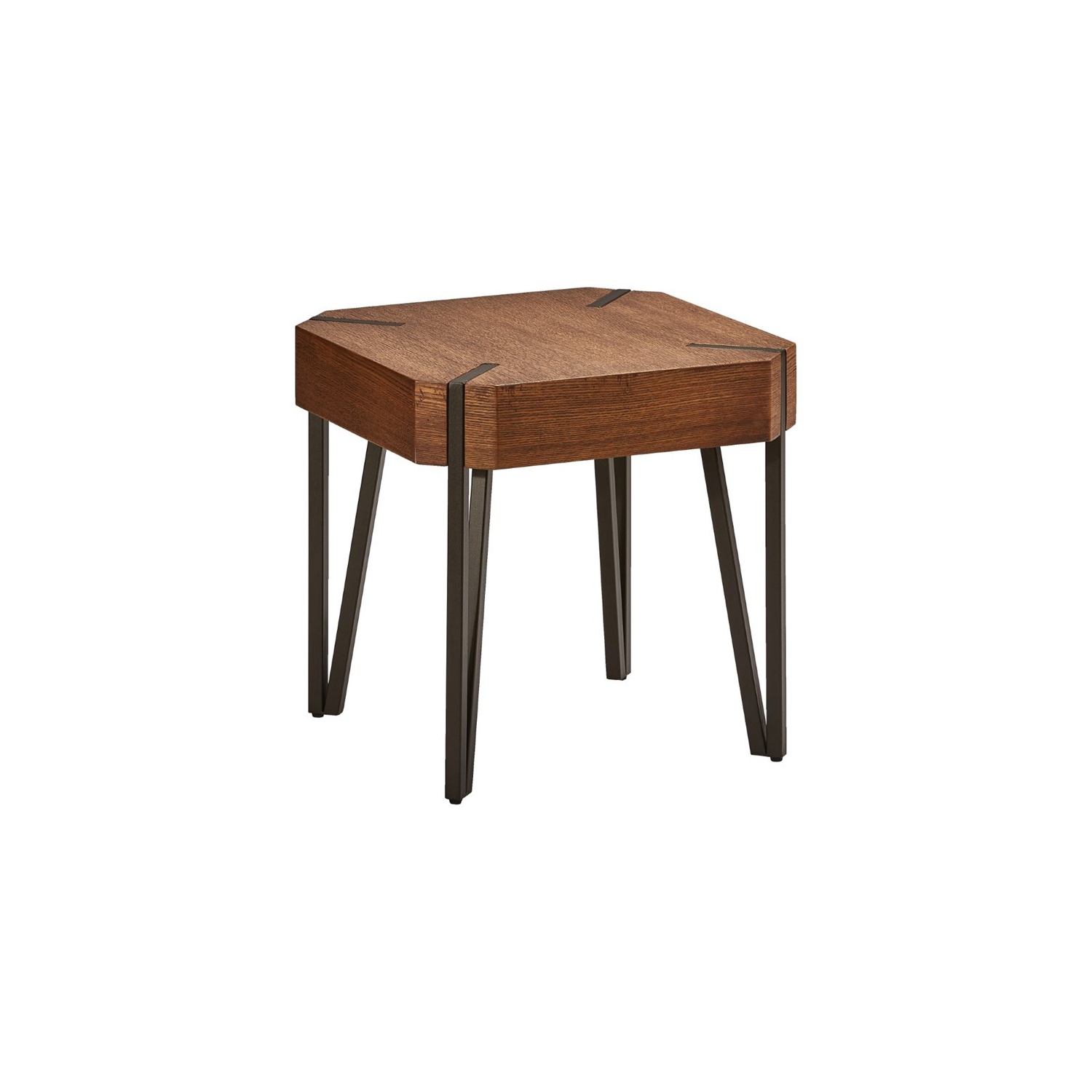 International Caravan Hamburg Hexagon Wood End Table