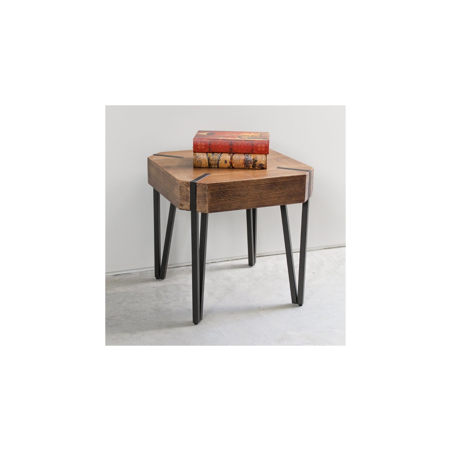International Caravan Hamburg Hexagon Wood End Table