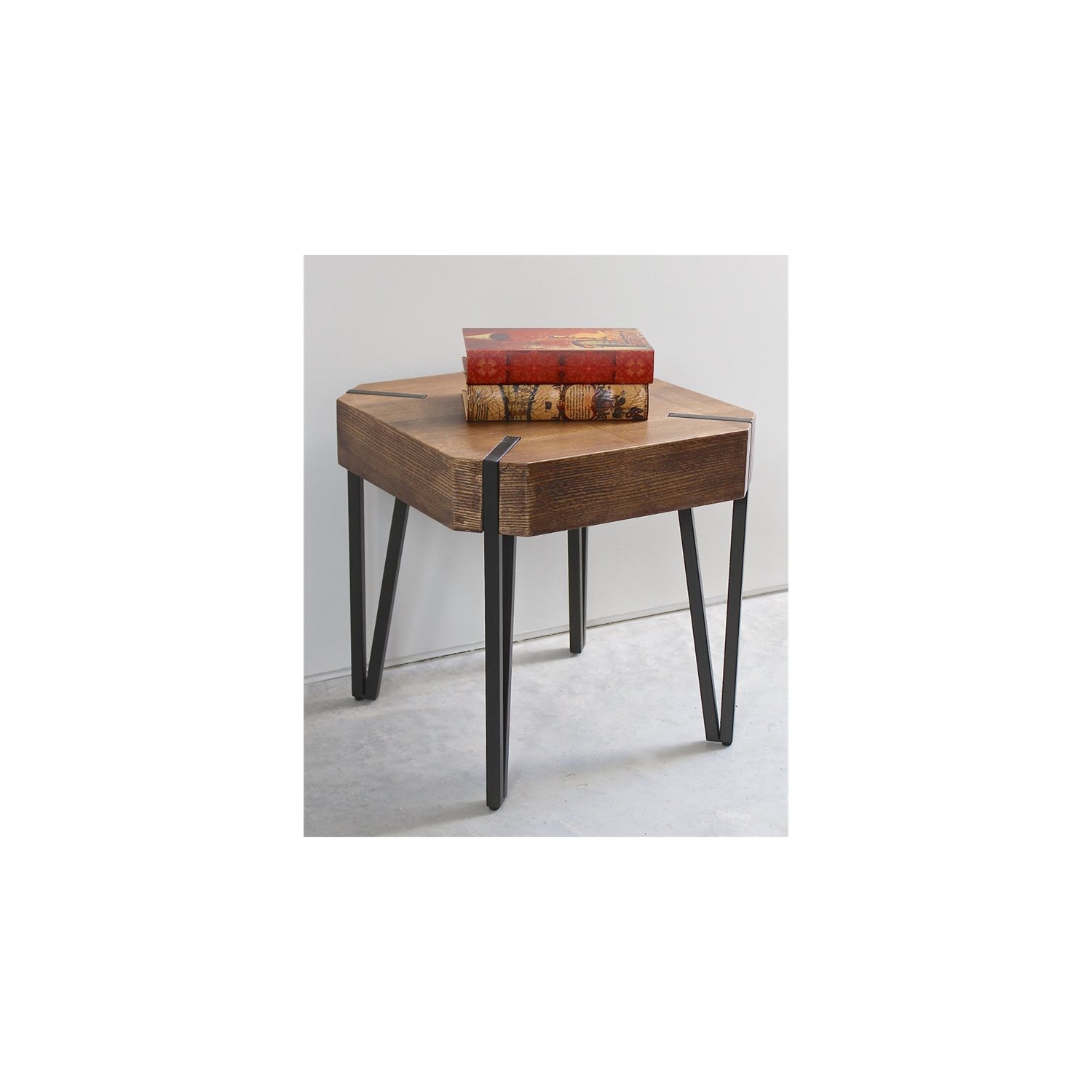 International Caravan Hamburg Hexagon Wood End Table