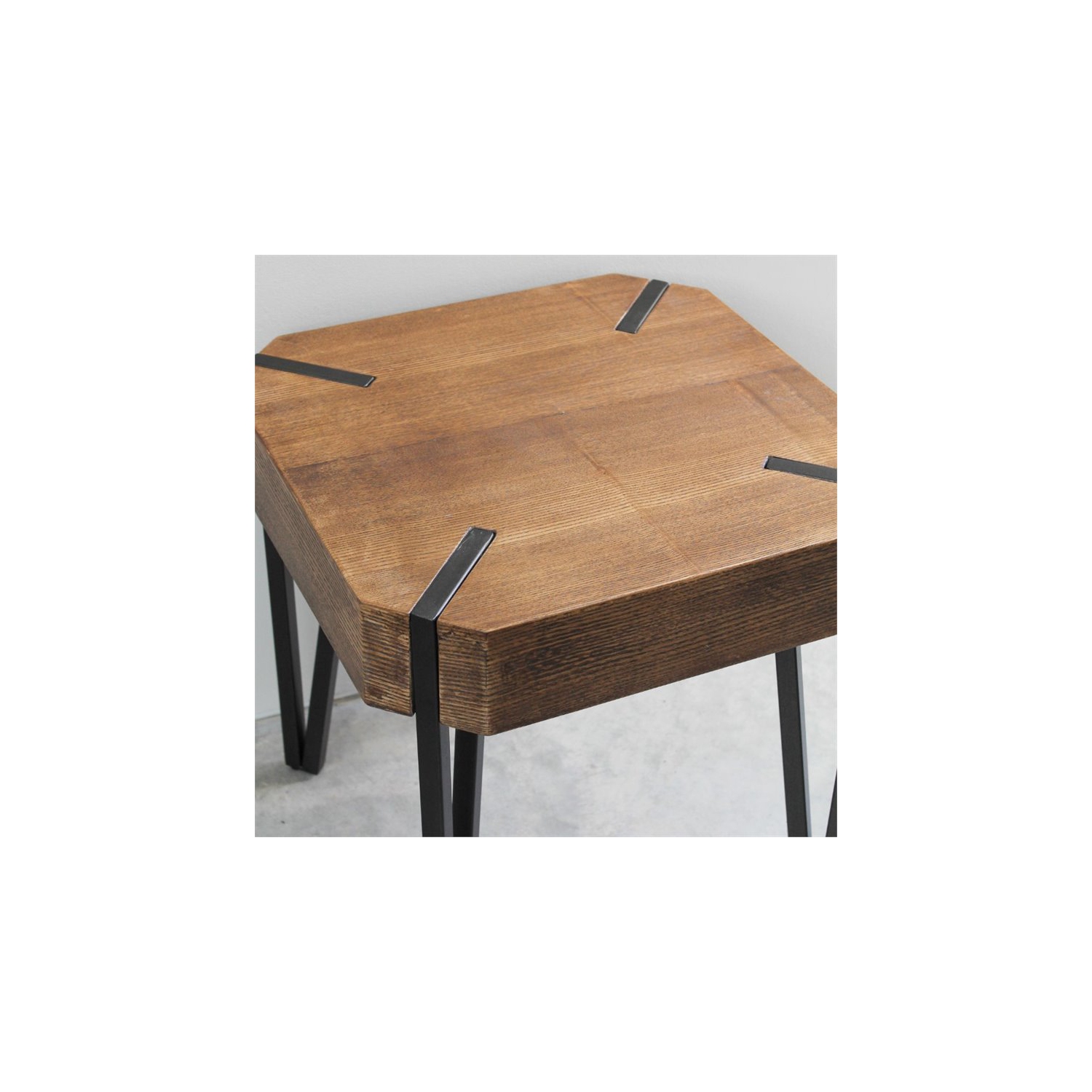 International Caravan Hamburg Hexagon Wood End Table