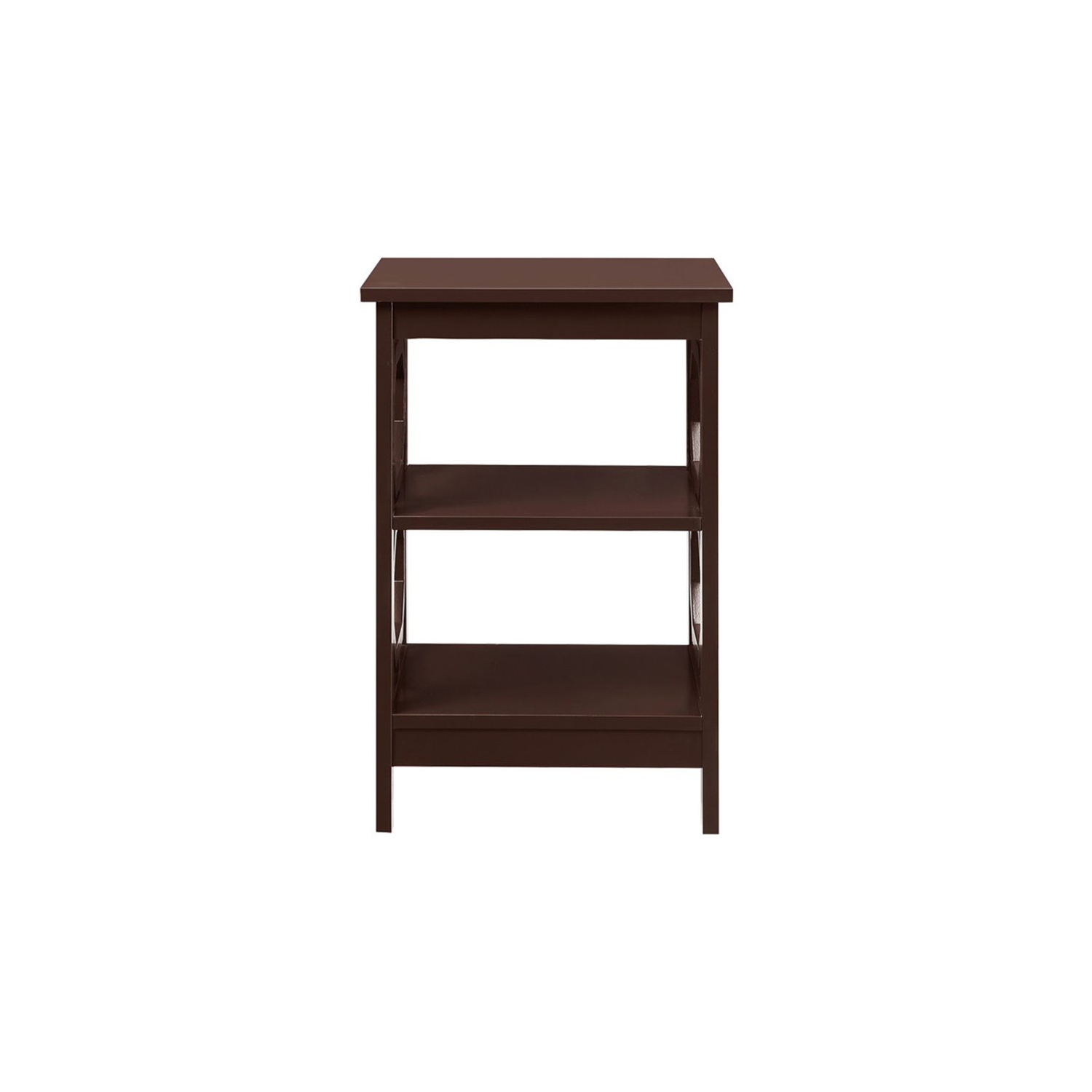 Convenience Concepts Omega 16" Square End Table in Espresso Wood Finish
