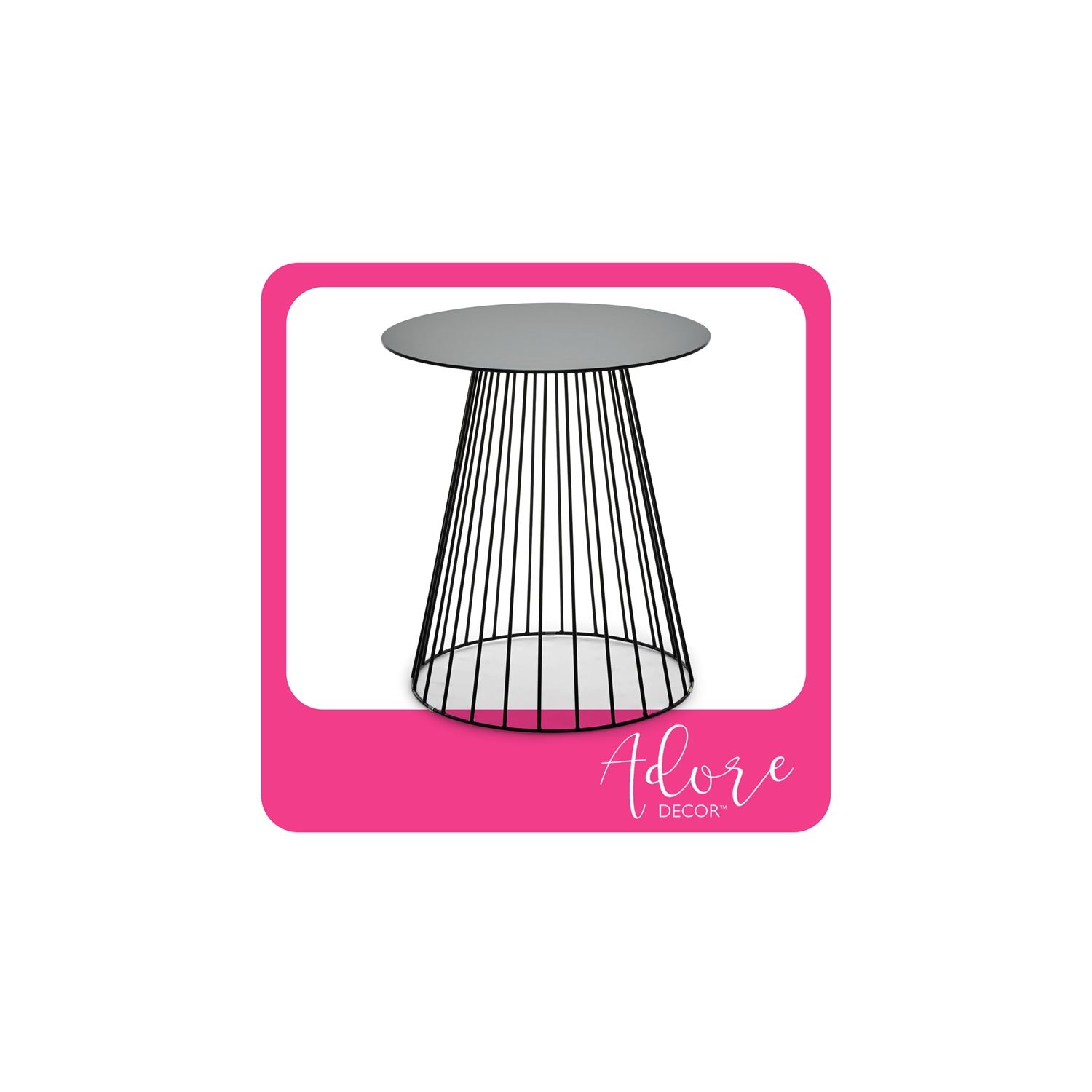 Table d’appoint ronde Element de Serta - Noir minuit