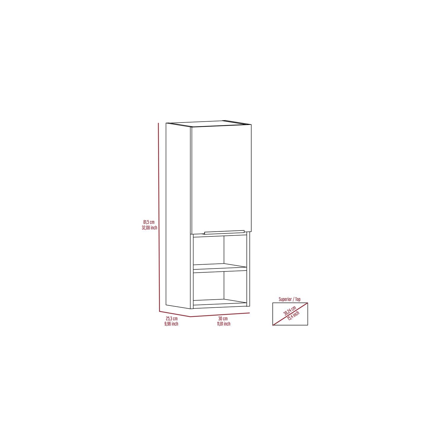 Bowery Hill Contemporary Bathroom Medicine Cabinet in White