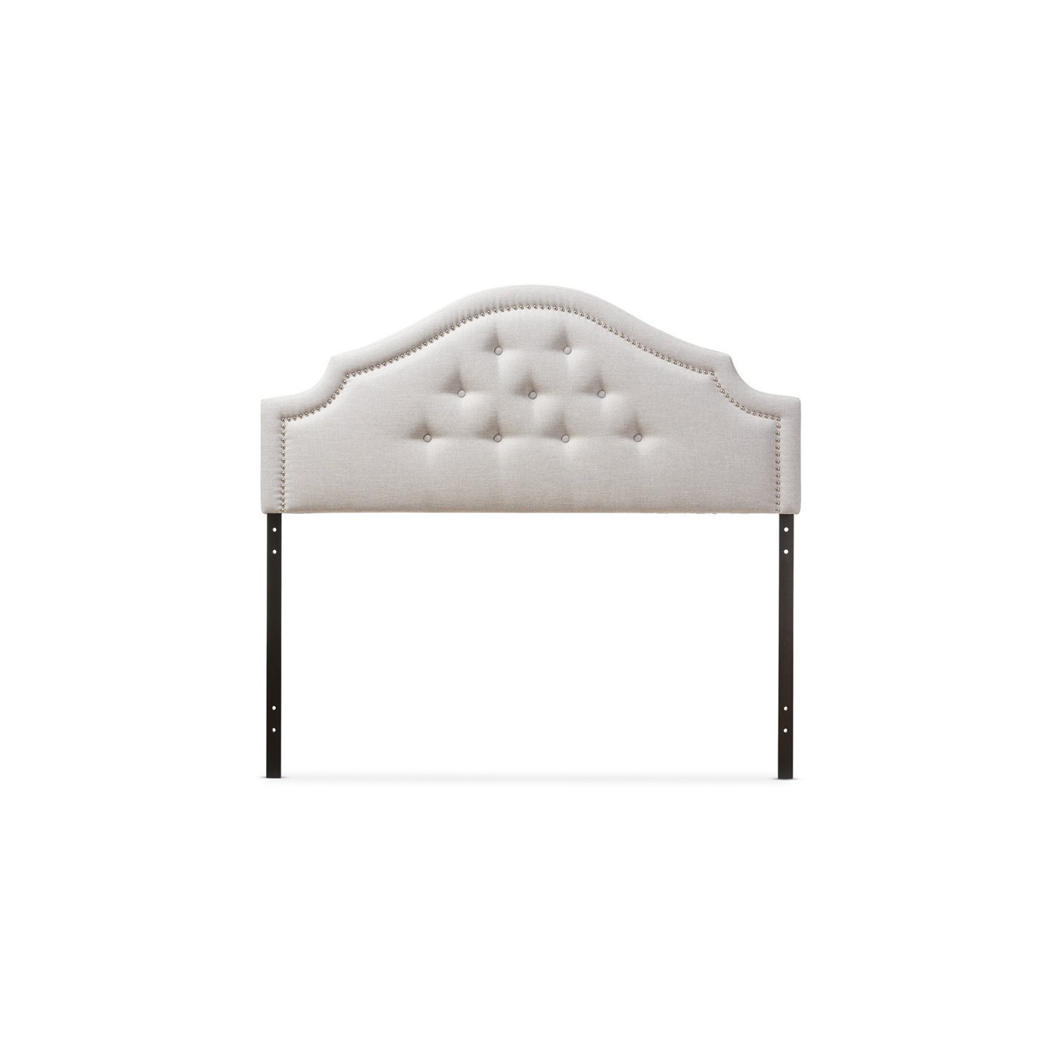 Cora Upholstered Queen Headboard in Grayish Beige