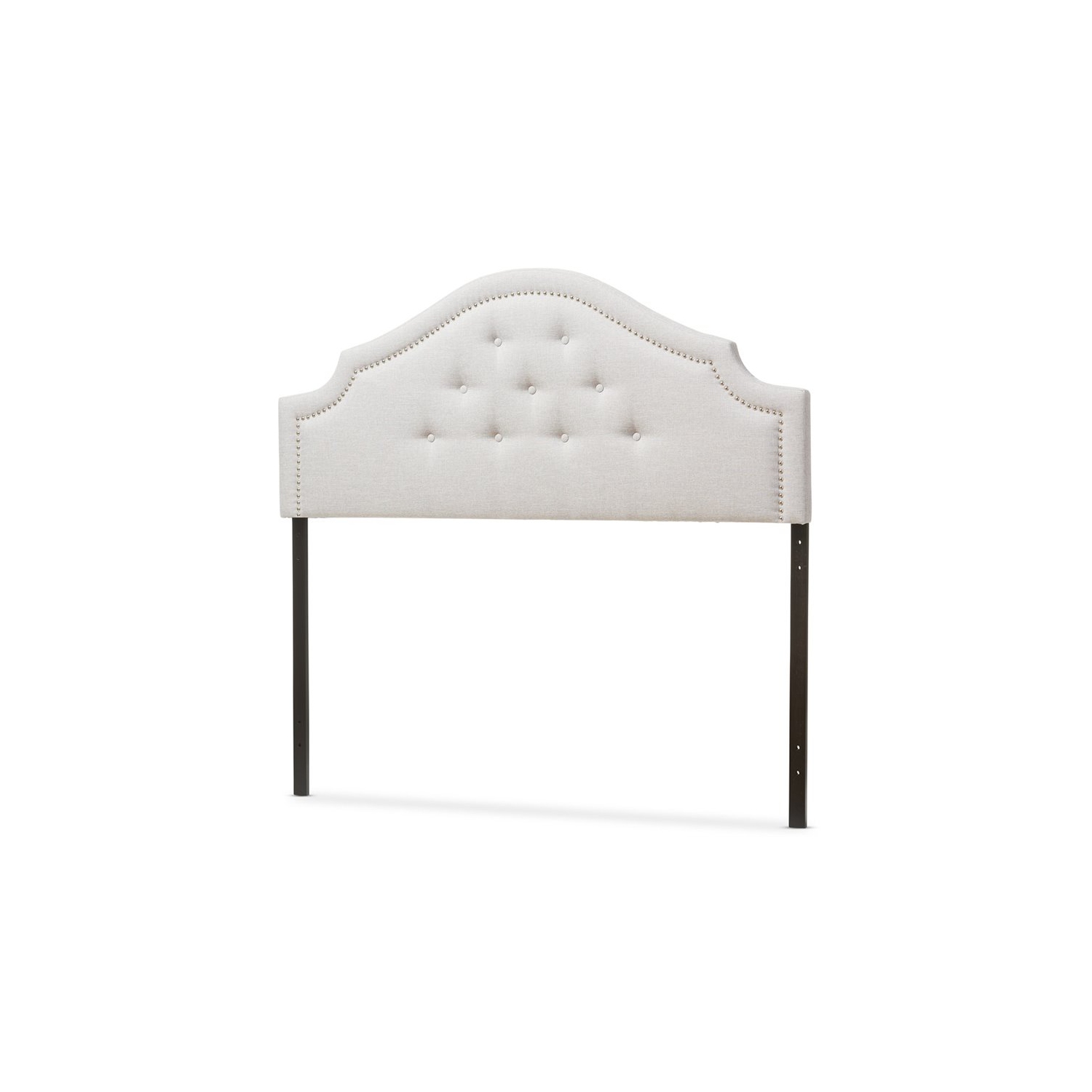 Cora Upholstered Queen Headboard in Grayish Beige