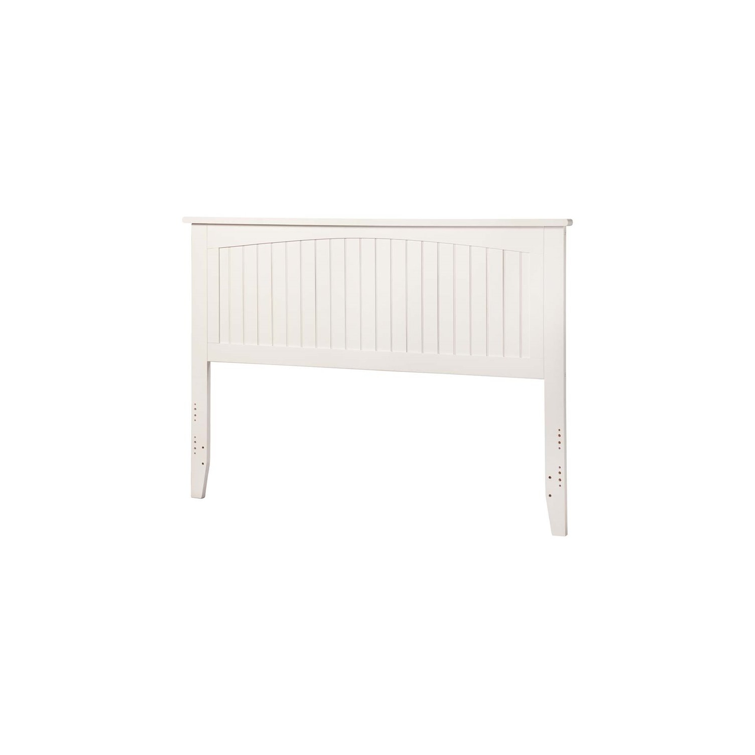 AFI Nantucket King Solid Wood Panel Headboard with Device Charger in White