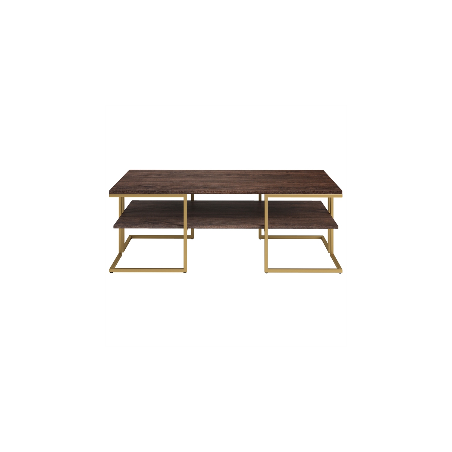 Henn&Hart 45" Gold Coffee Table