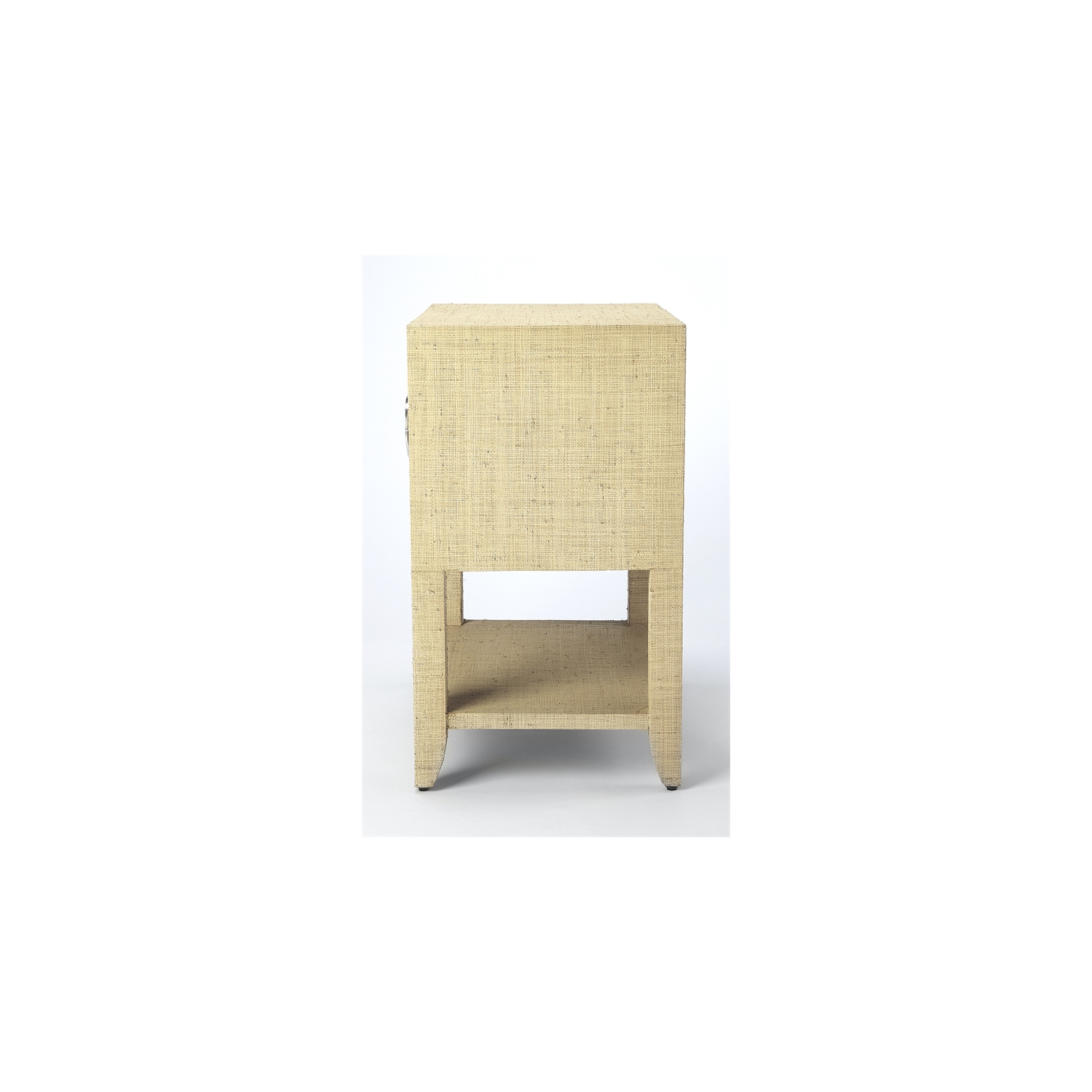Butler Amelle Raffia End Table in Cream