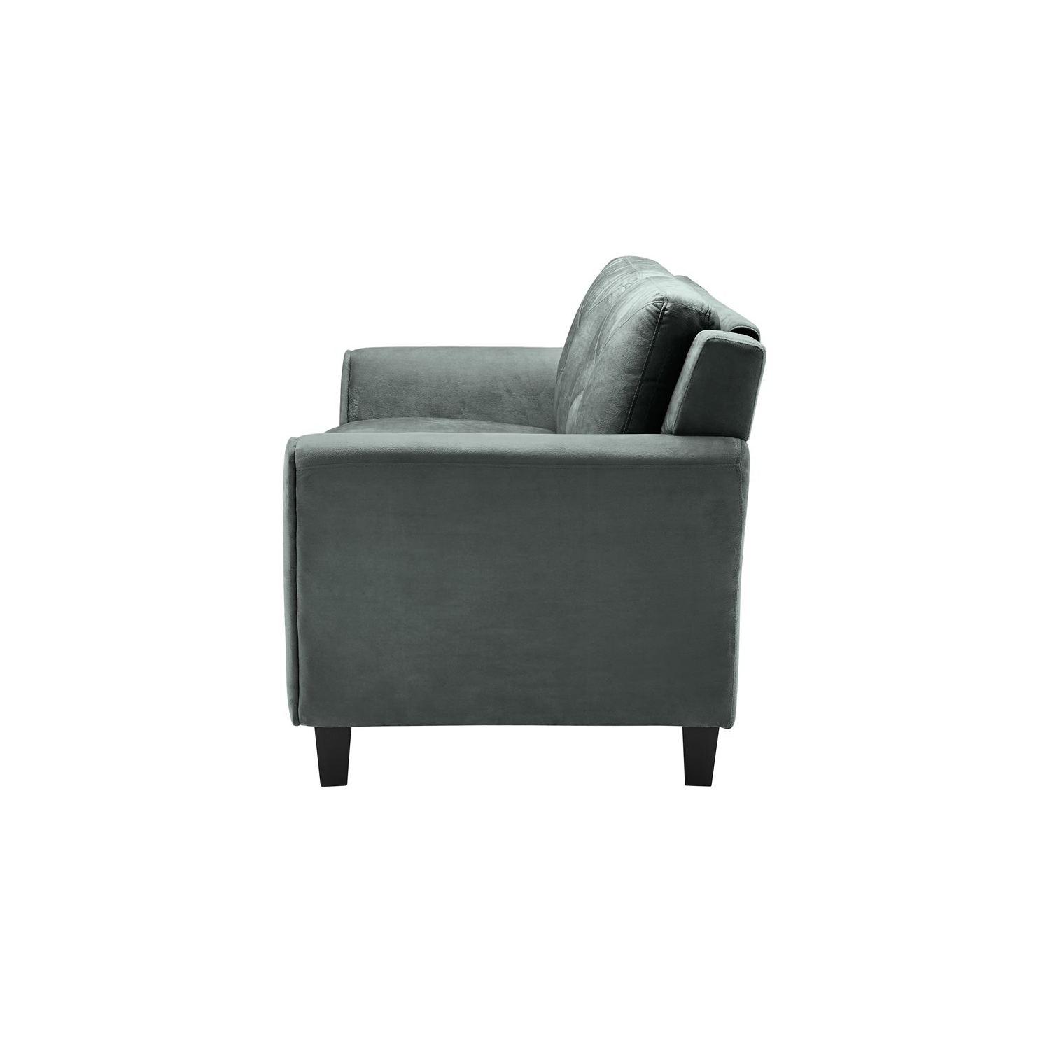 Canapé contemporain en microfibre de 18.5 po Bowery Hill, gris foncé