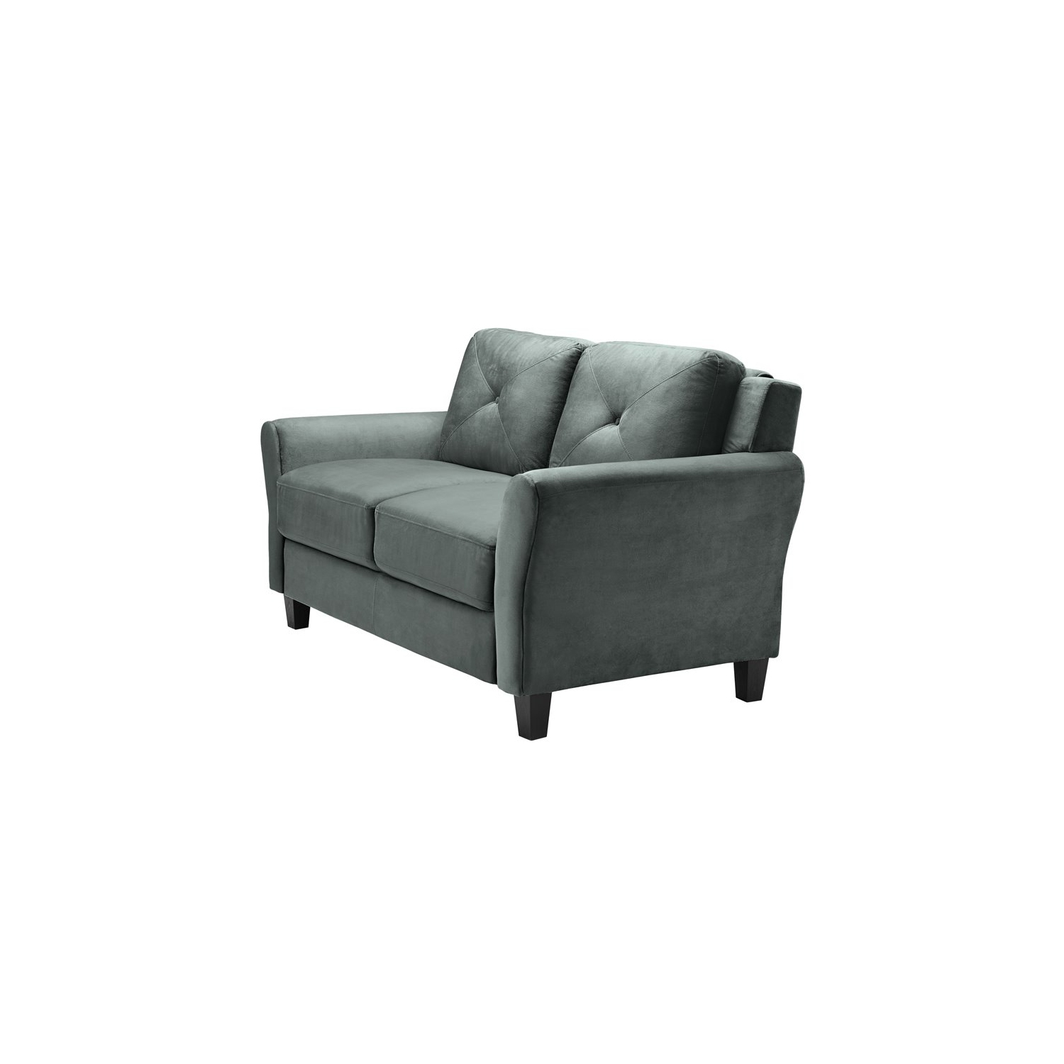 Canapé contemporain en microfibre de 18.5 po Bowery Hill, gris foncé