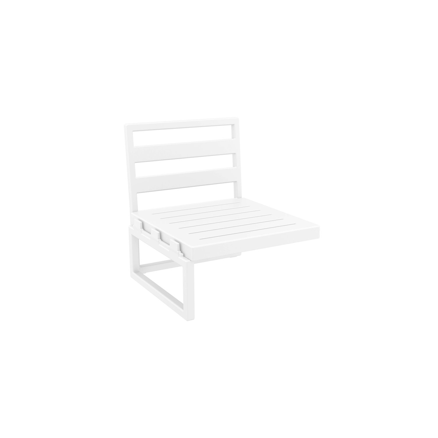 Extension Mykonos blanche avec coussin taupe en acrylique de Compiamia