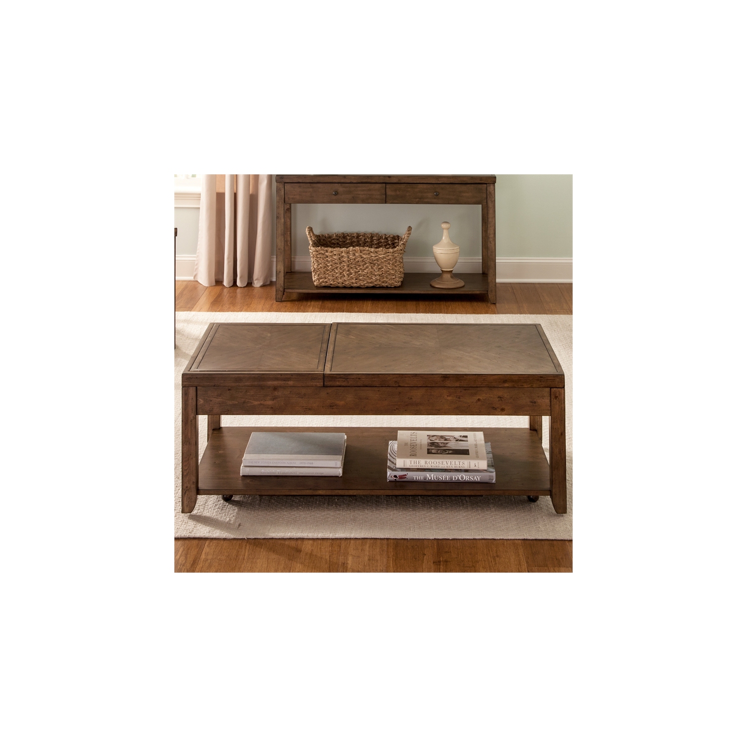 Mitchell Medium Brown Cocktail Table