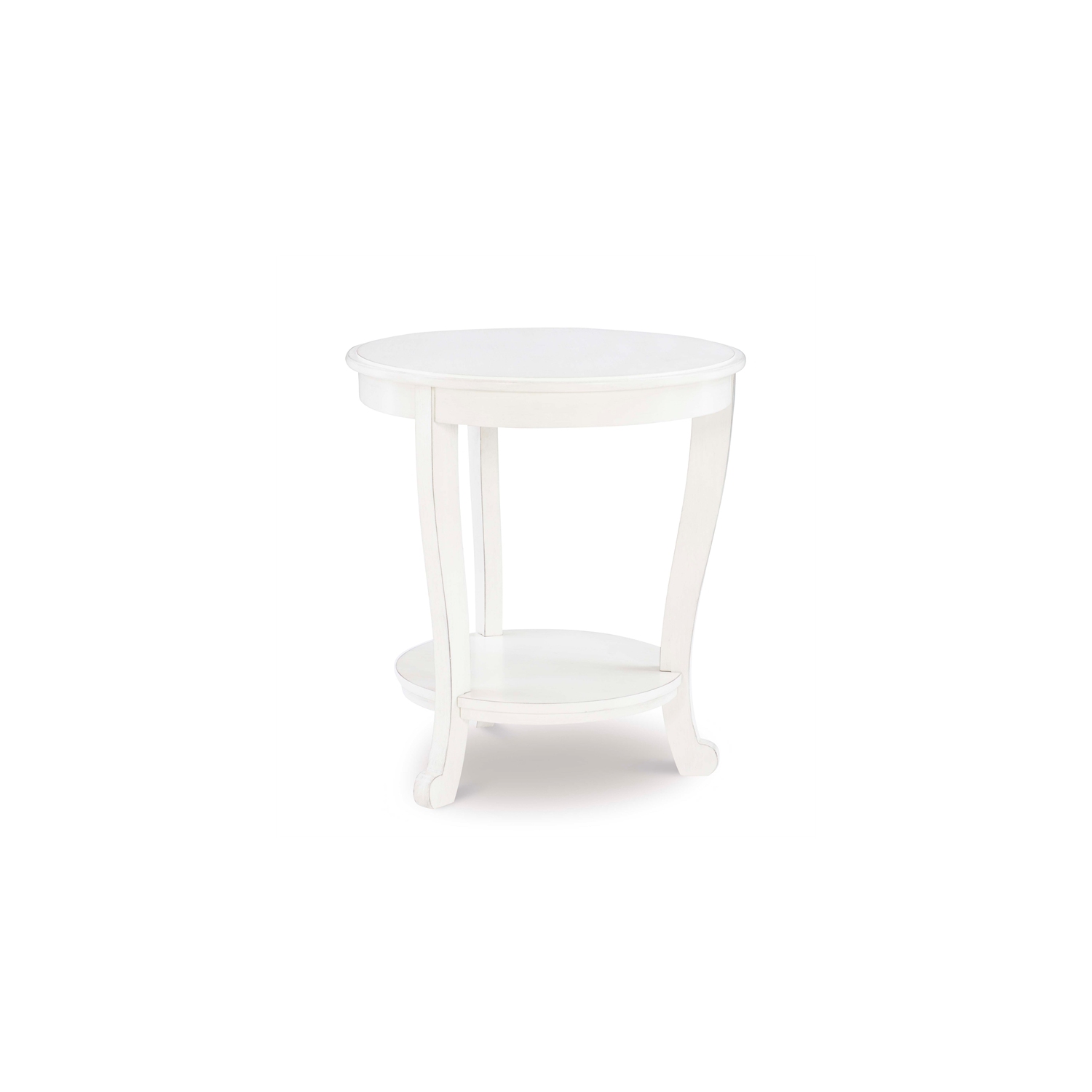 Linon Merce Wood Accent Side Table in White