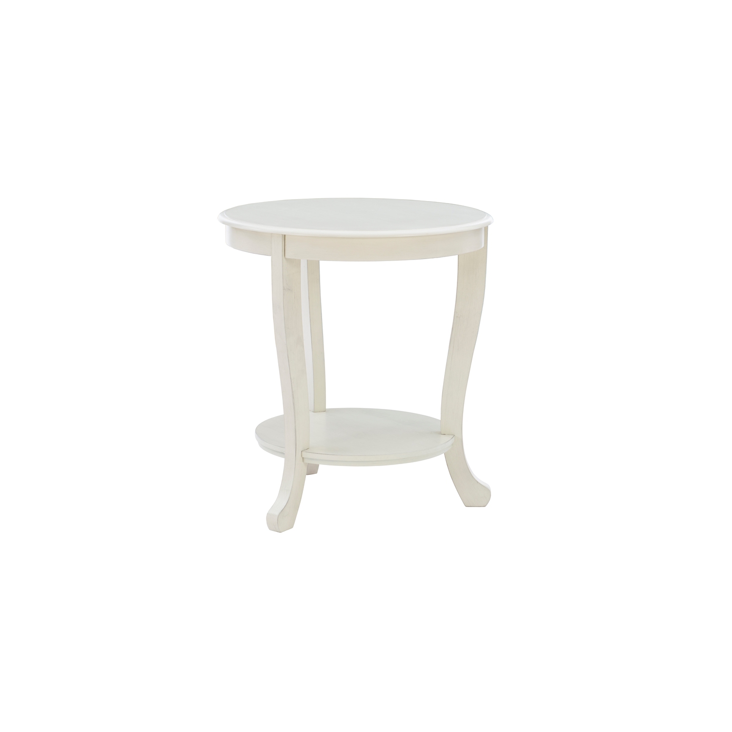 Linon Merce Wood Accent Side Table in White