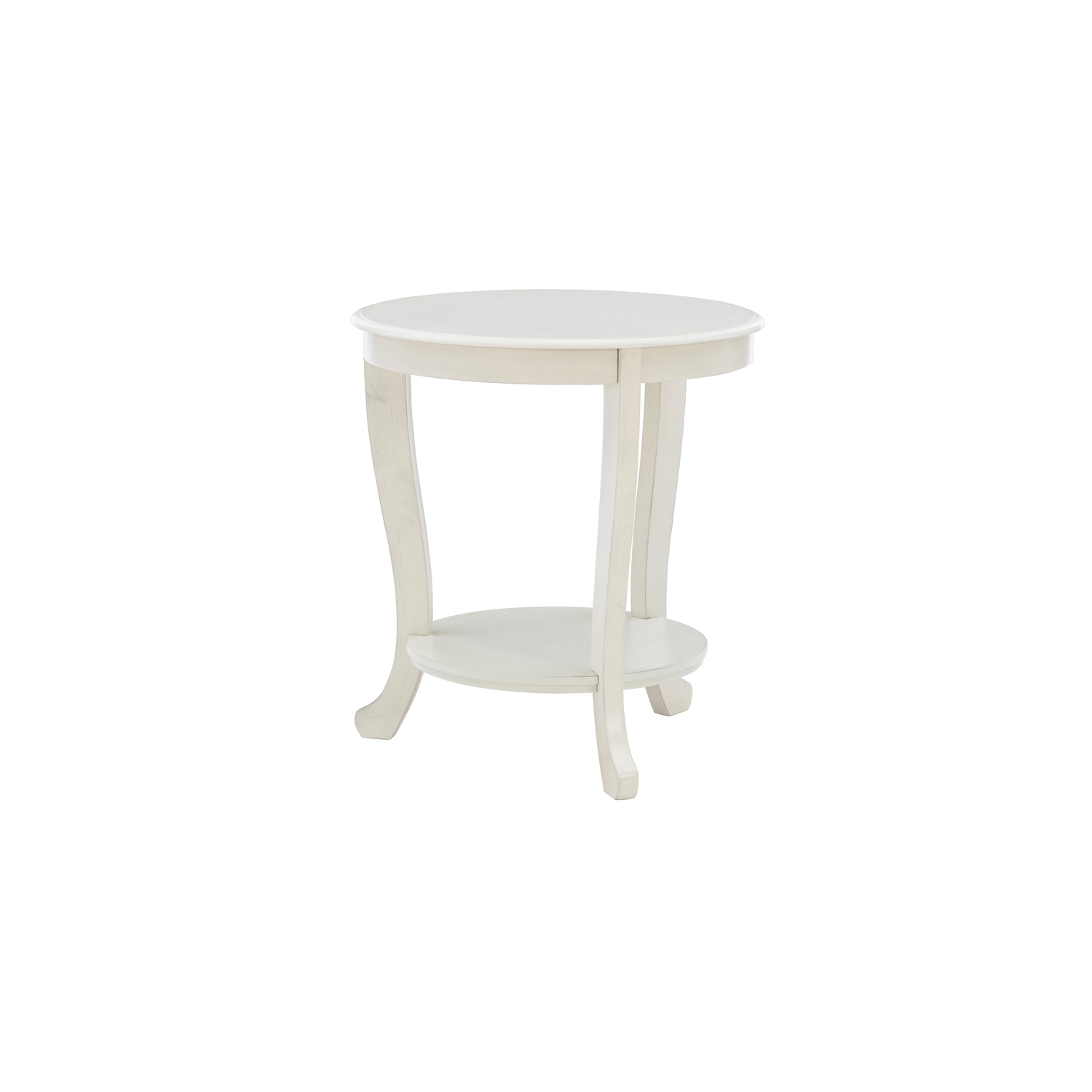 Linon Merce Wood Accent Side Table in White