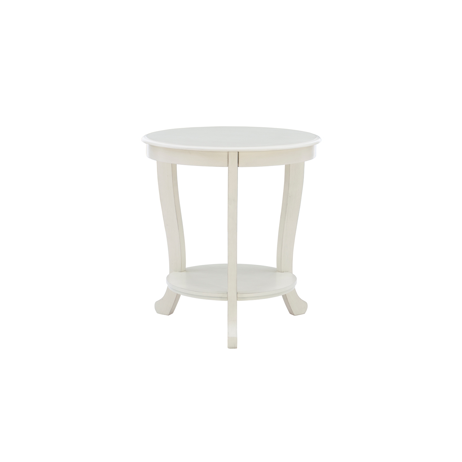Linon Merce Wood Accent Side Table in White