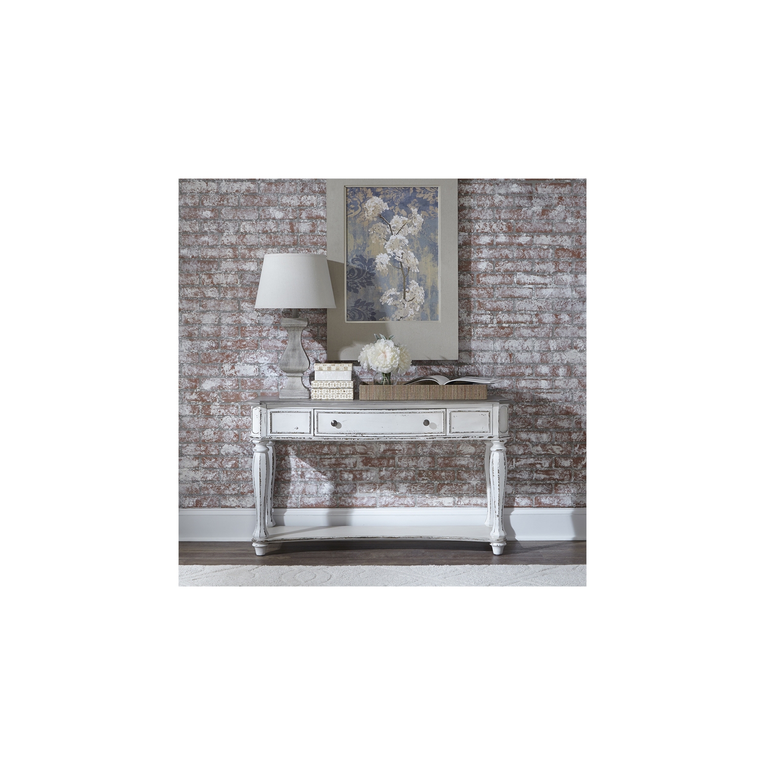 Table de dos de canapé Magnolia Manor blanc